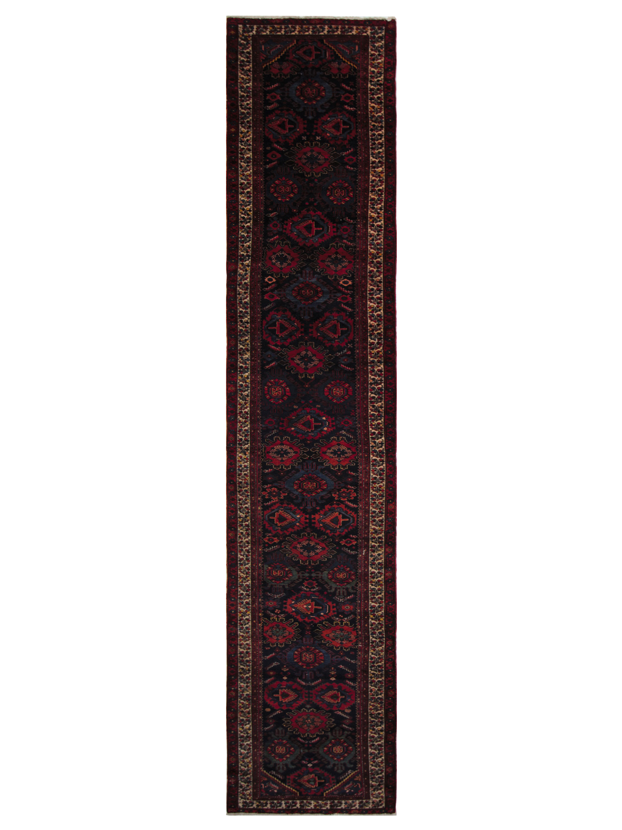 Malayer Hand Knotted Navy 3x17