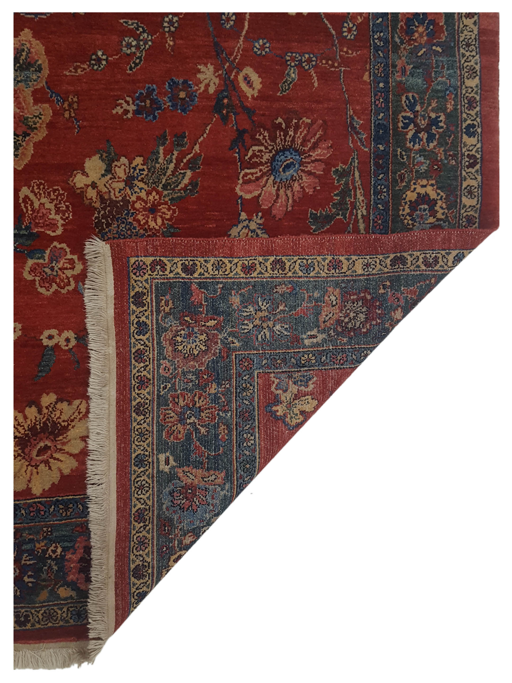 Senneh Hand Knotted Red 7x8 - Image 5 of 5