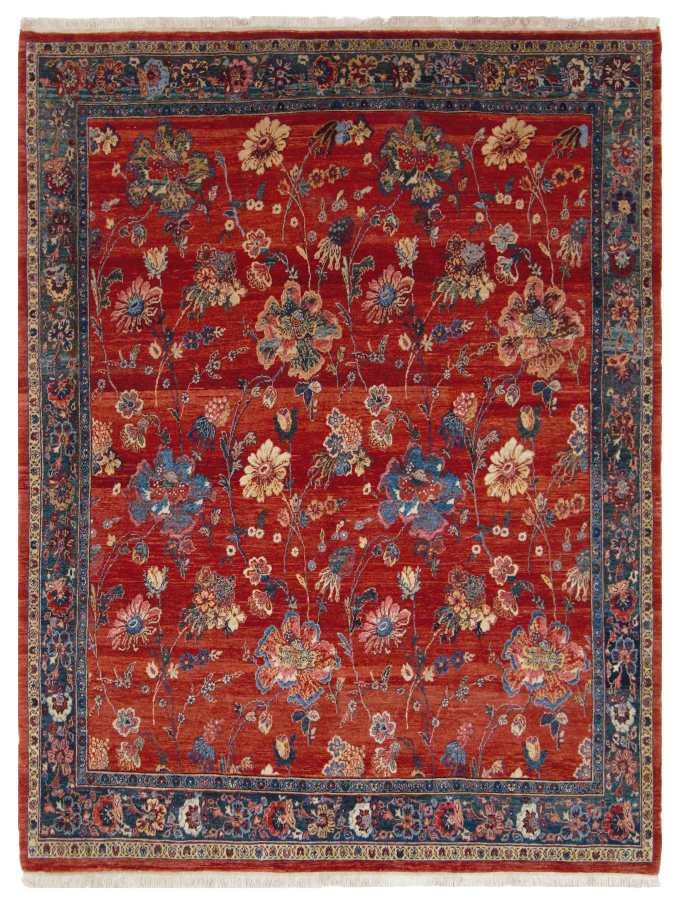 Senneh Hand Knotted Red 7x8