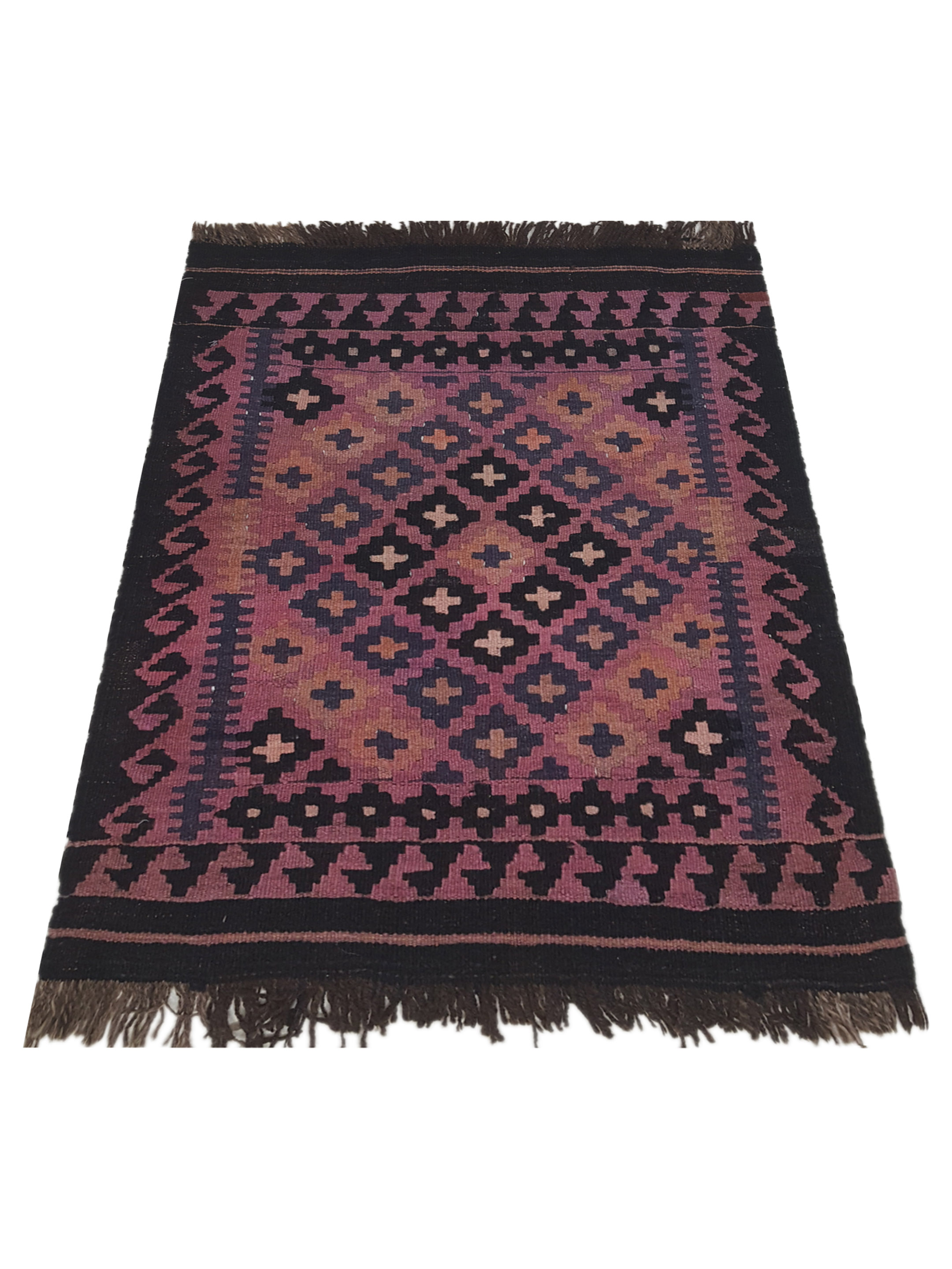 Kilim Maimana Flatweave Brown 2x3 - Image 2 of 4