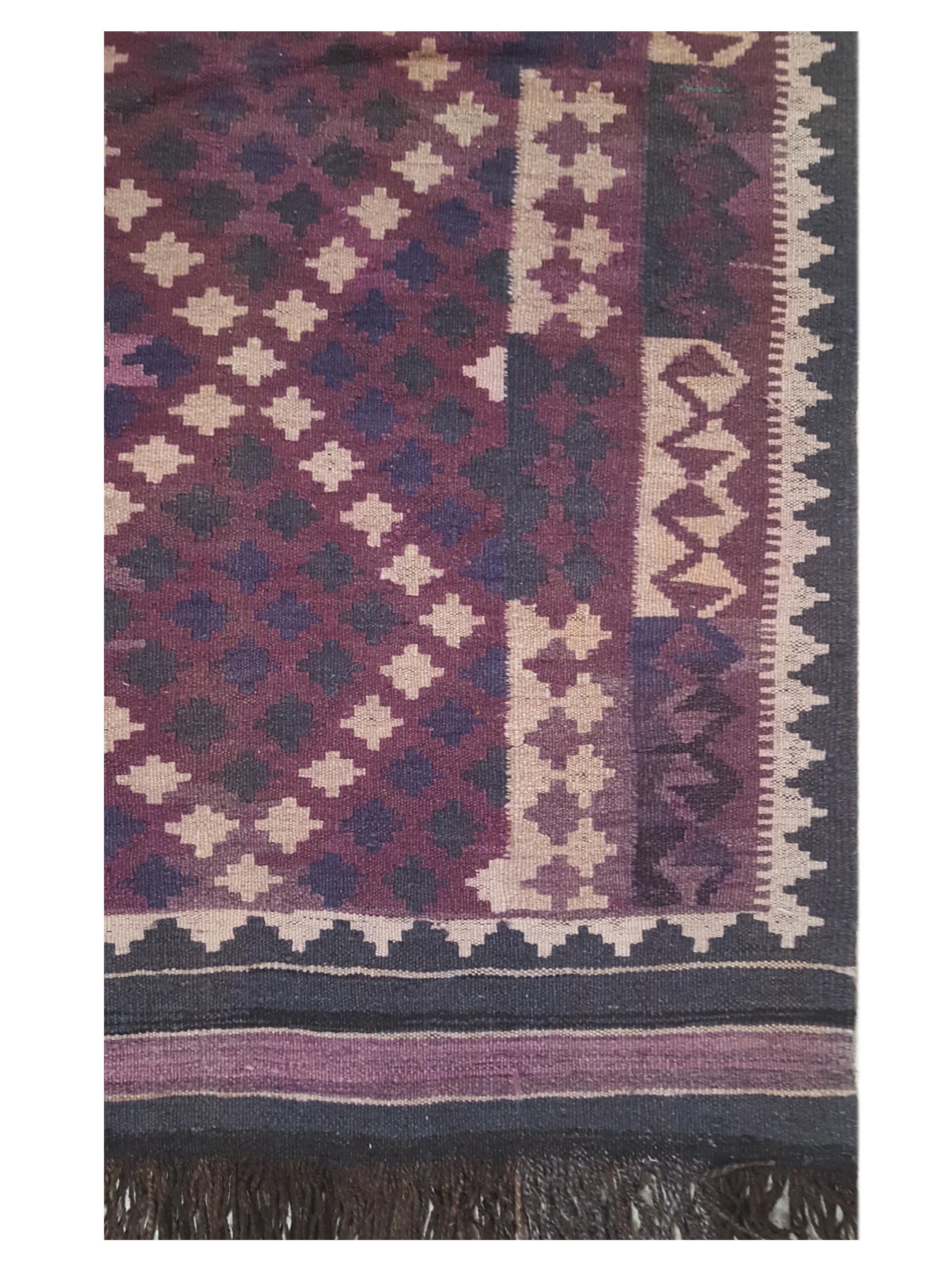 Kilim Maimana Flatweave Black 3x6 - Image 3 of 5
