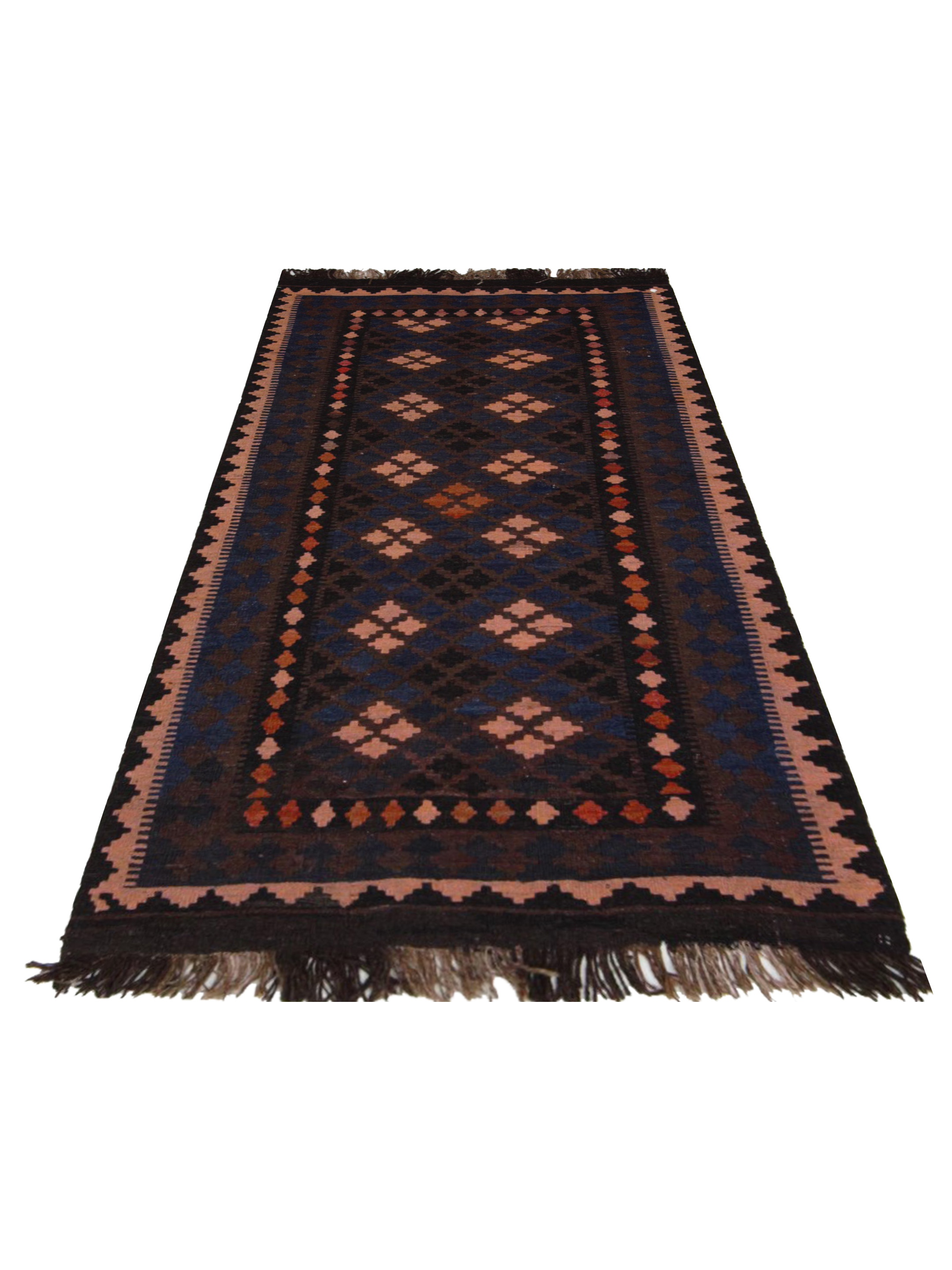 Kilim Maimana Flatweave Brown 3x6 - Image 2 of 5