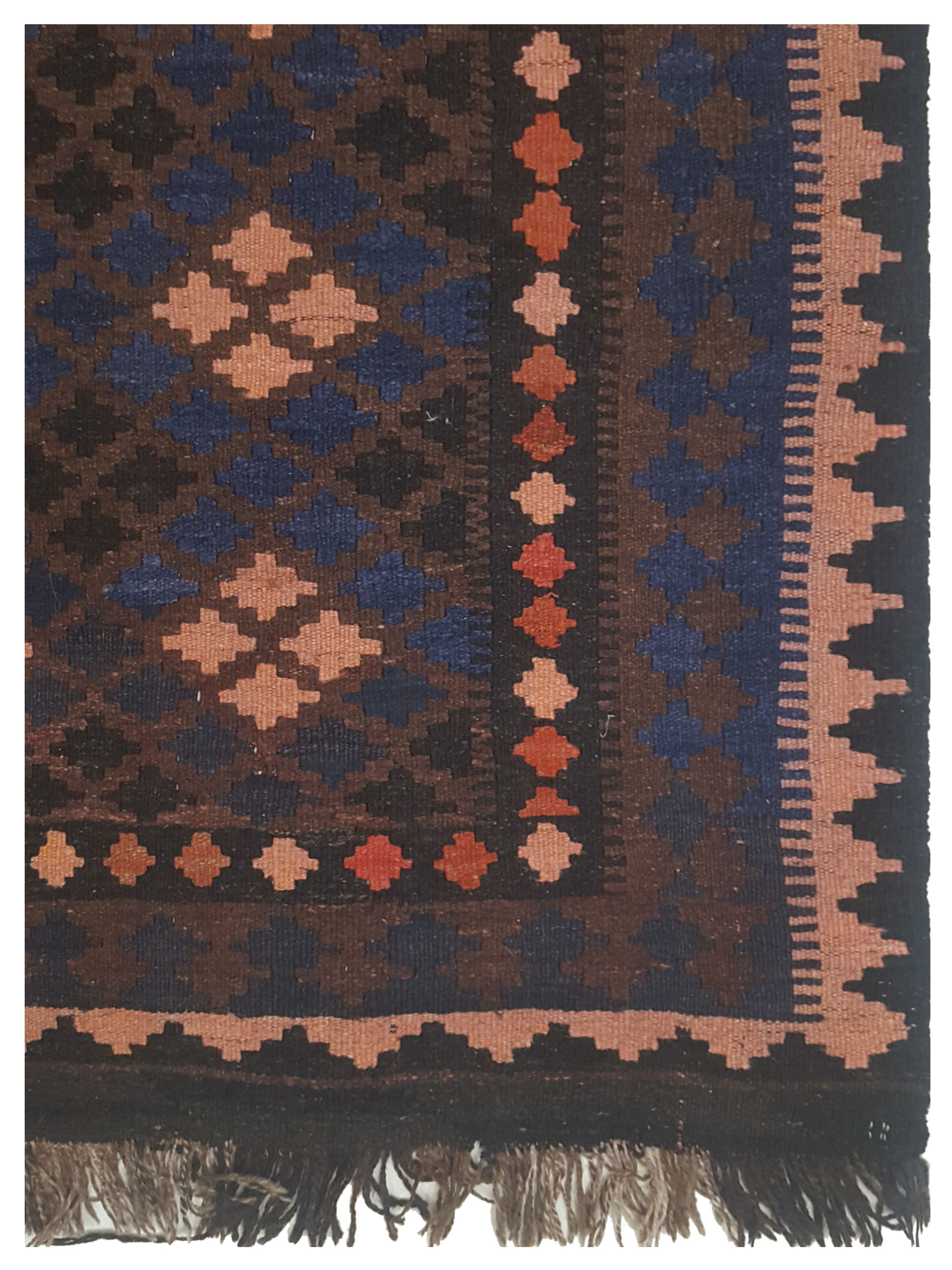 Kilim Maimana Flatweave Brown 3x6 - Image 4 of 5