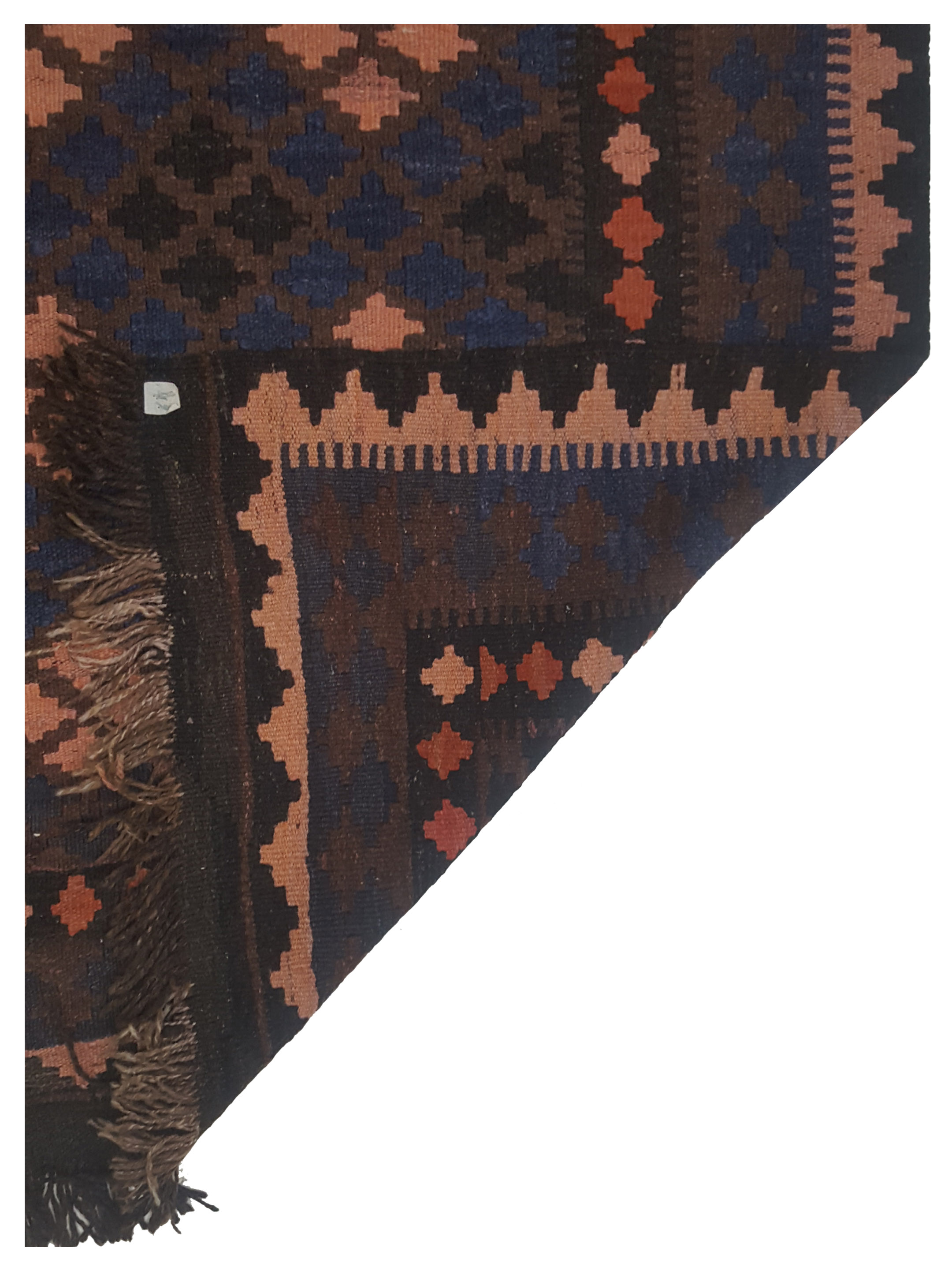 Kilim Maimana Flatweave Brown 3x6 - Image 5 of 5