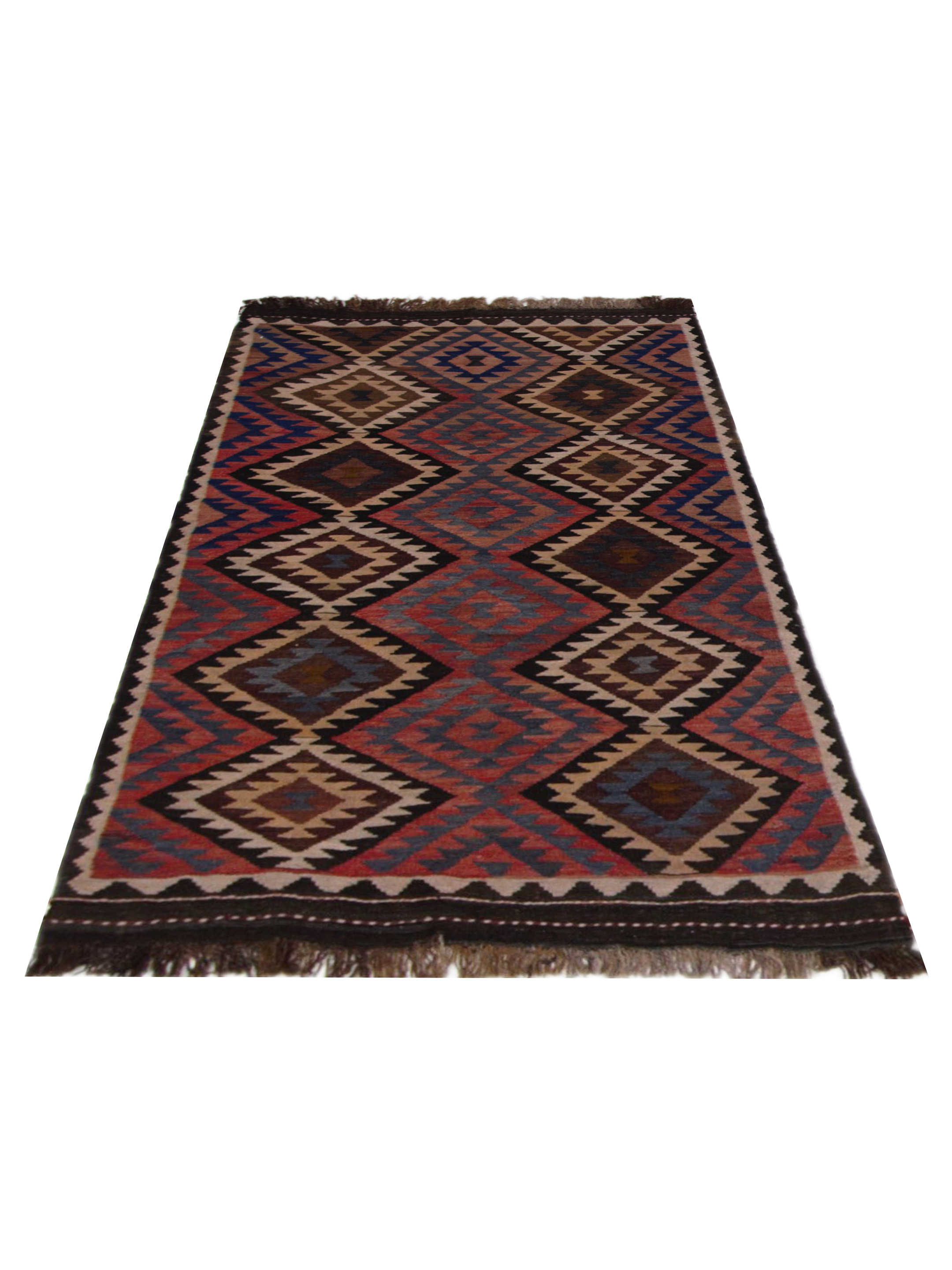 Kilim Maimana Flatweave Brown 3x6 - Image 2 of 5