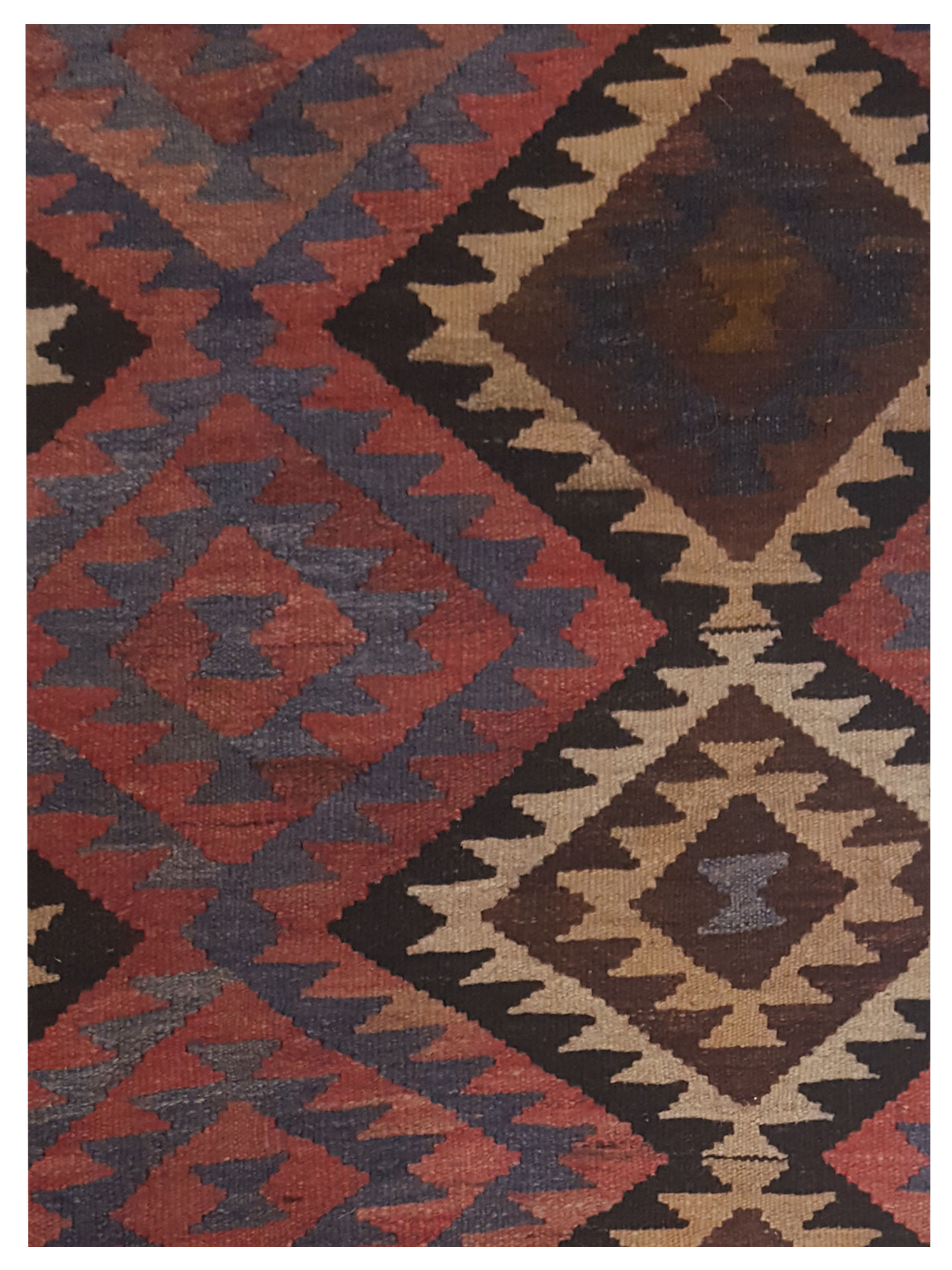 Kilim Maimana Flatweave Brown 3x6 - Image 3 of 5
