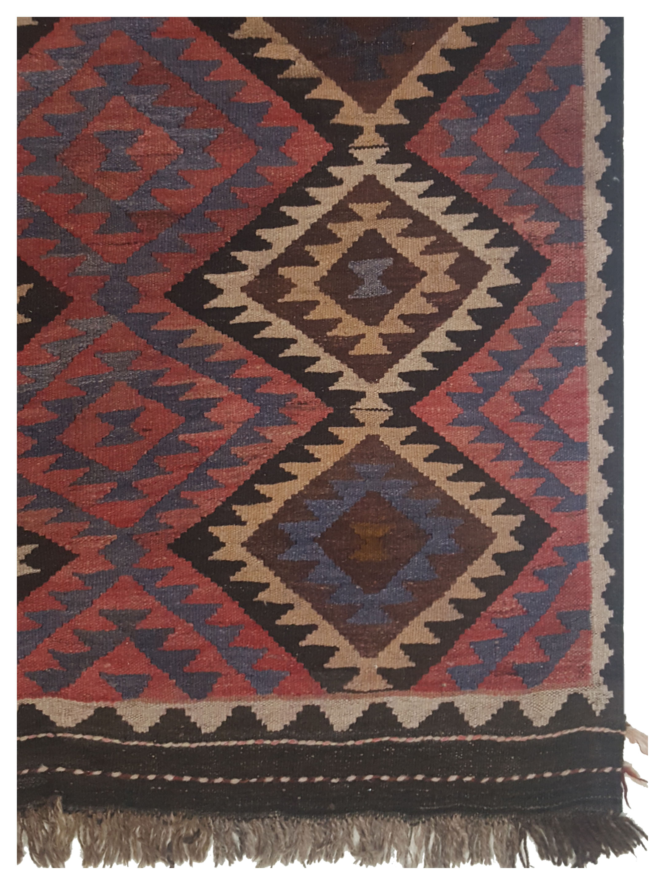 Kilim Maimana Flatweave Brown 3x6 - Image 4 of 5