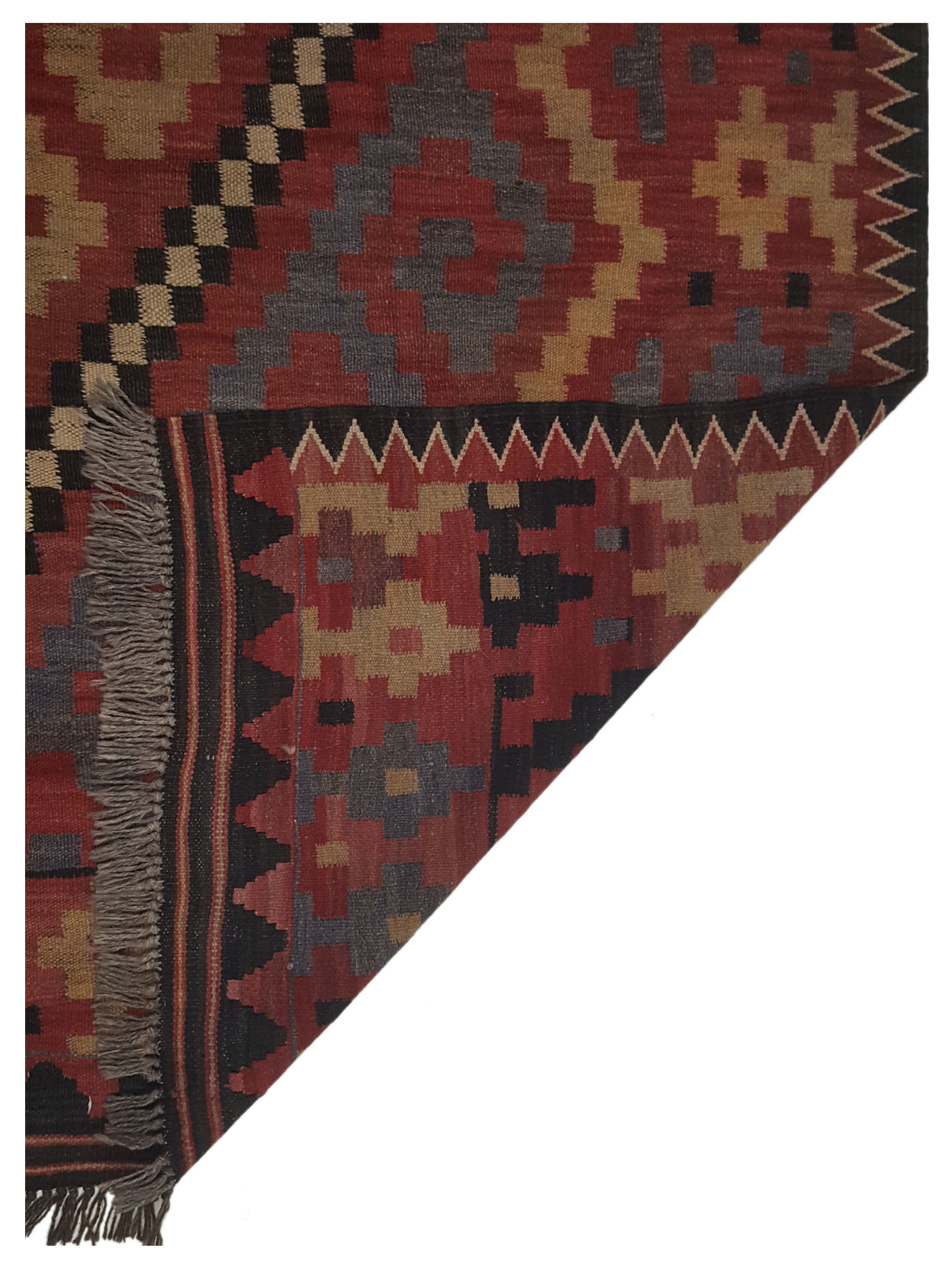 Kilim Maimana Flatweave Brown 6.6x9.6 - Image 5 of 5