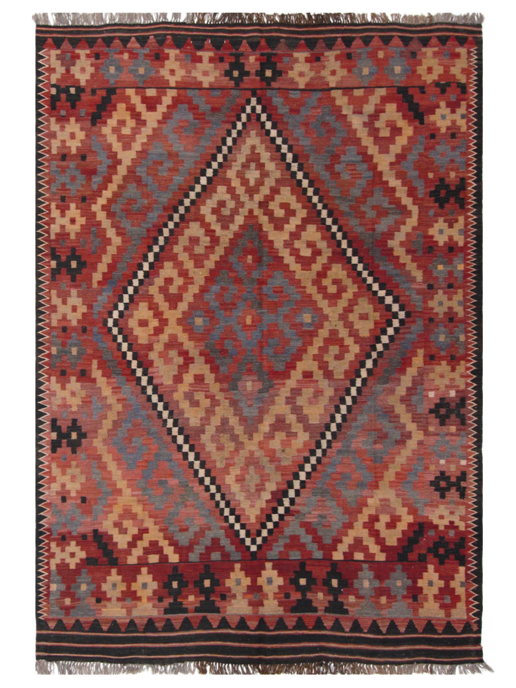 Kilim Maimana Flatweave Brown 6.6x9.6