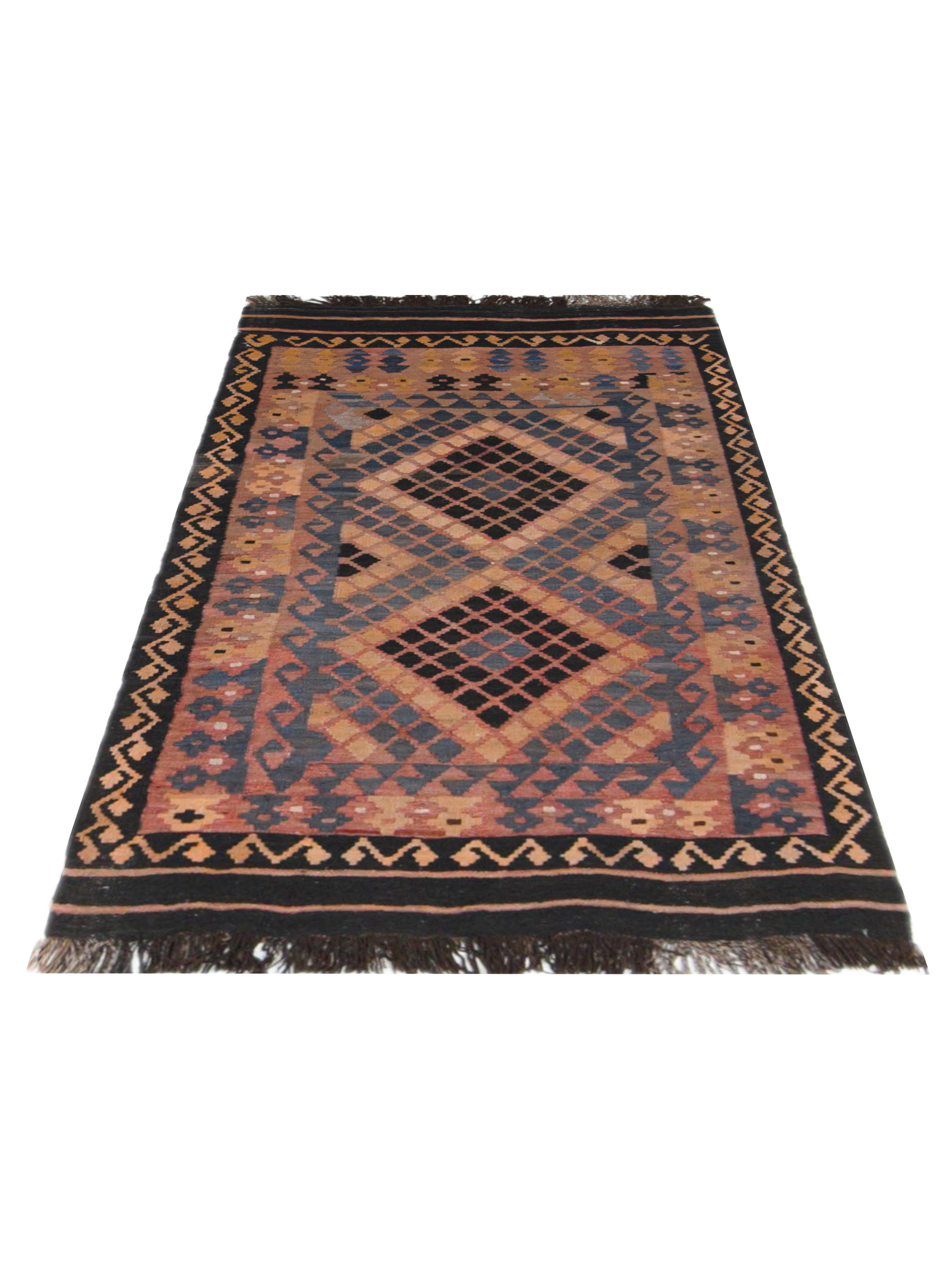 Kilim Maimana Flatweave Brown 3x6 - Image 2 of 5