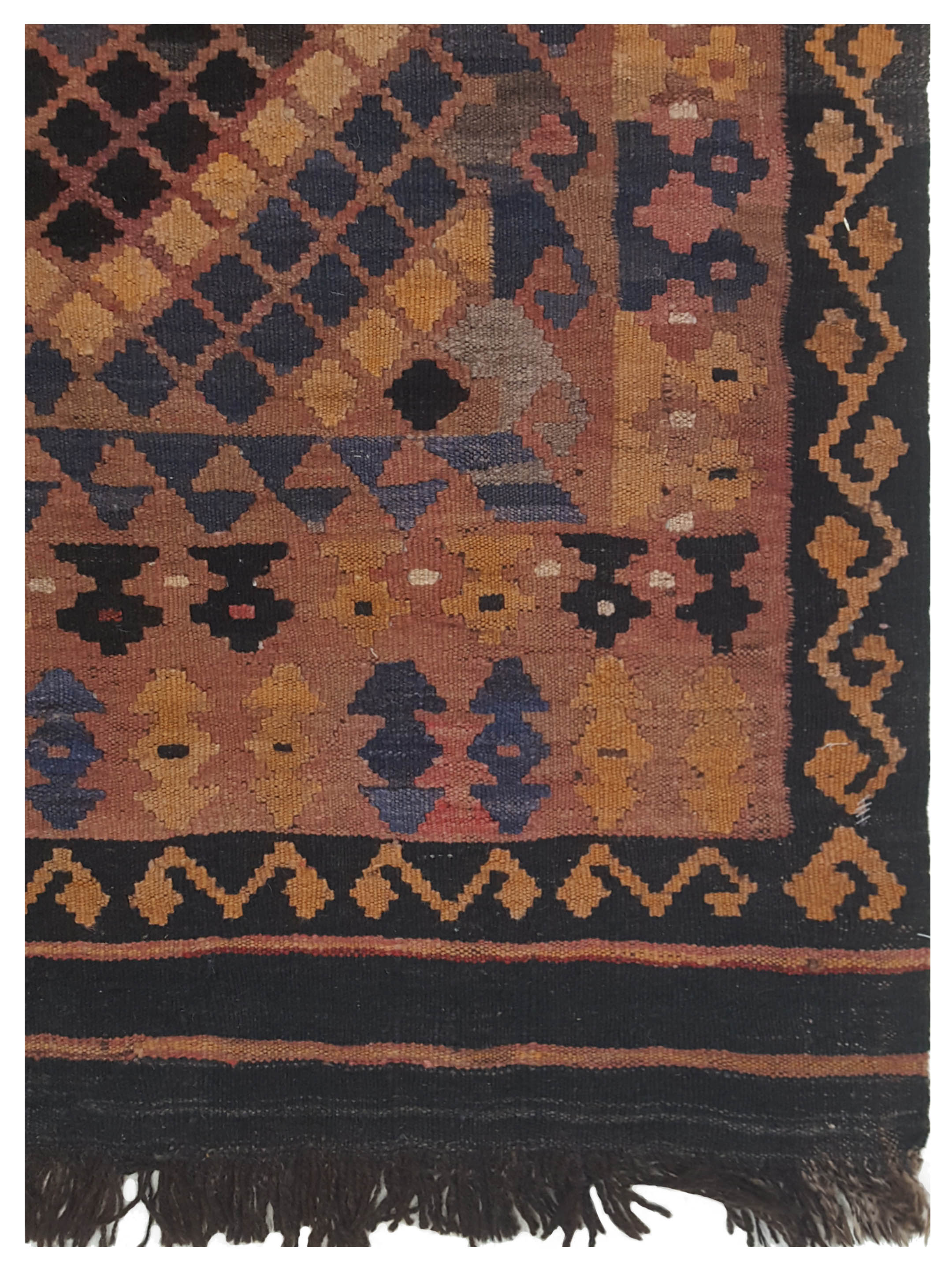 Kilim Maimana Flatweave Brown 3x6 - Image 4 of 5