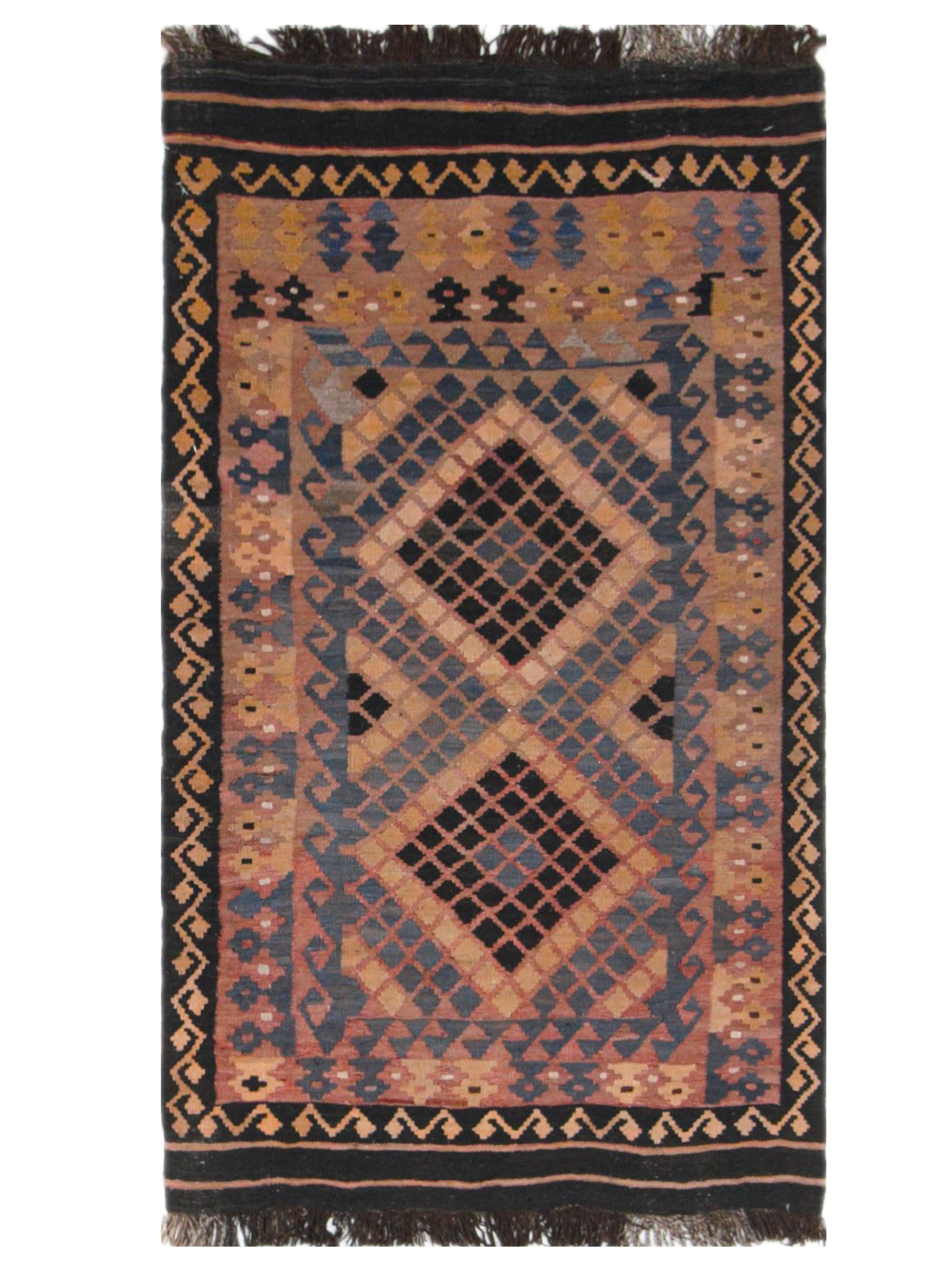 Kilim Maimana Flatweave Brown 3x6