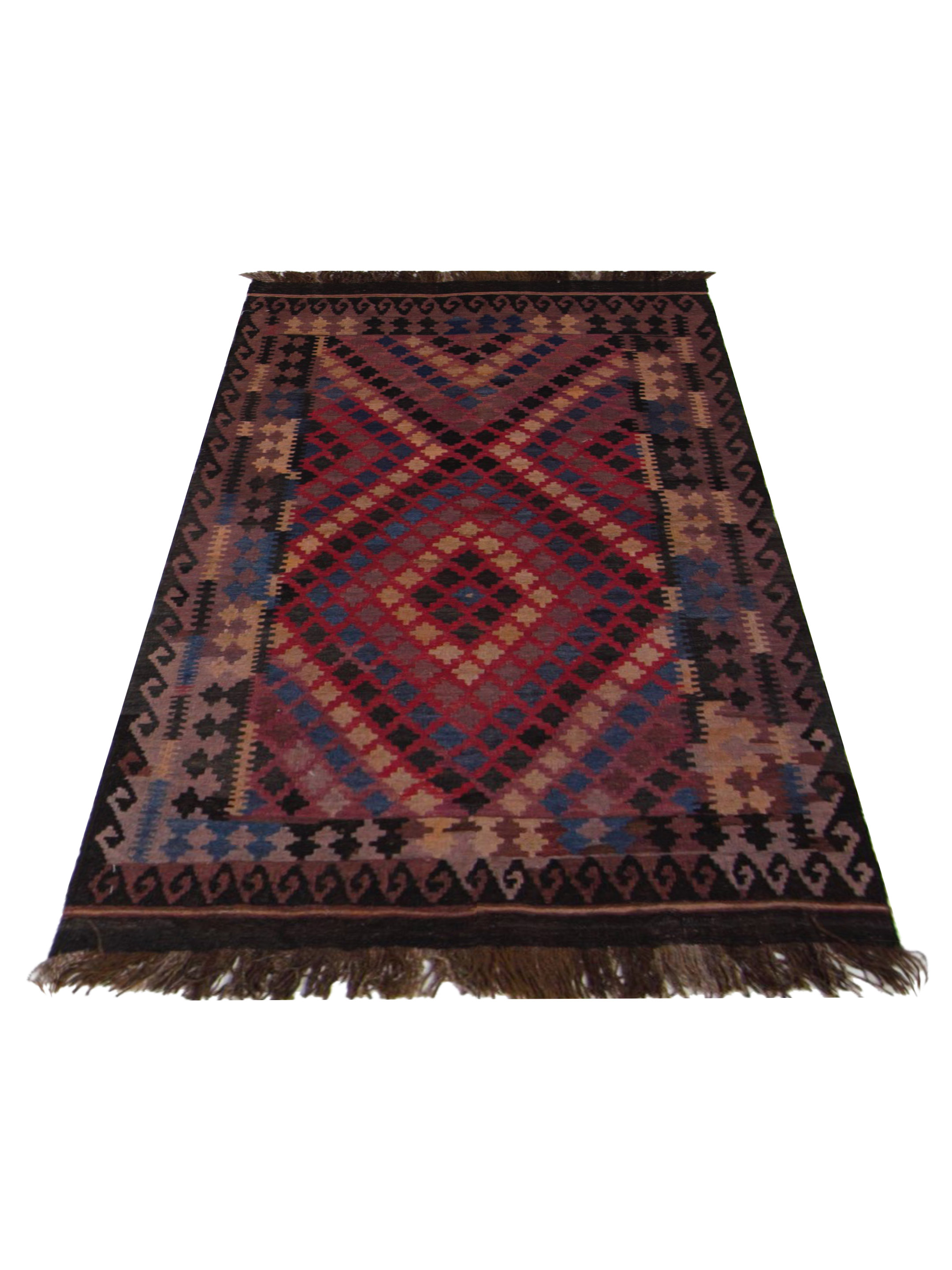 Kilim Maimana Flatweave Brown 3x6 - Image 2 of 5