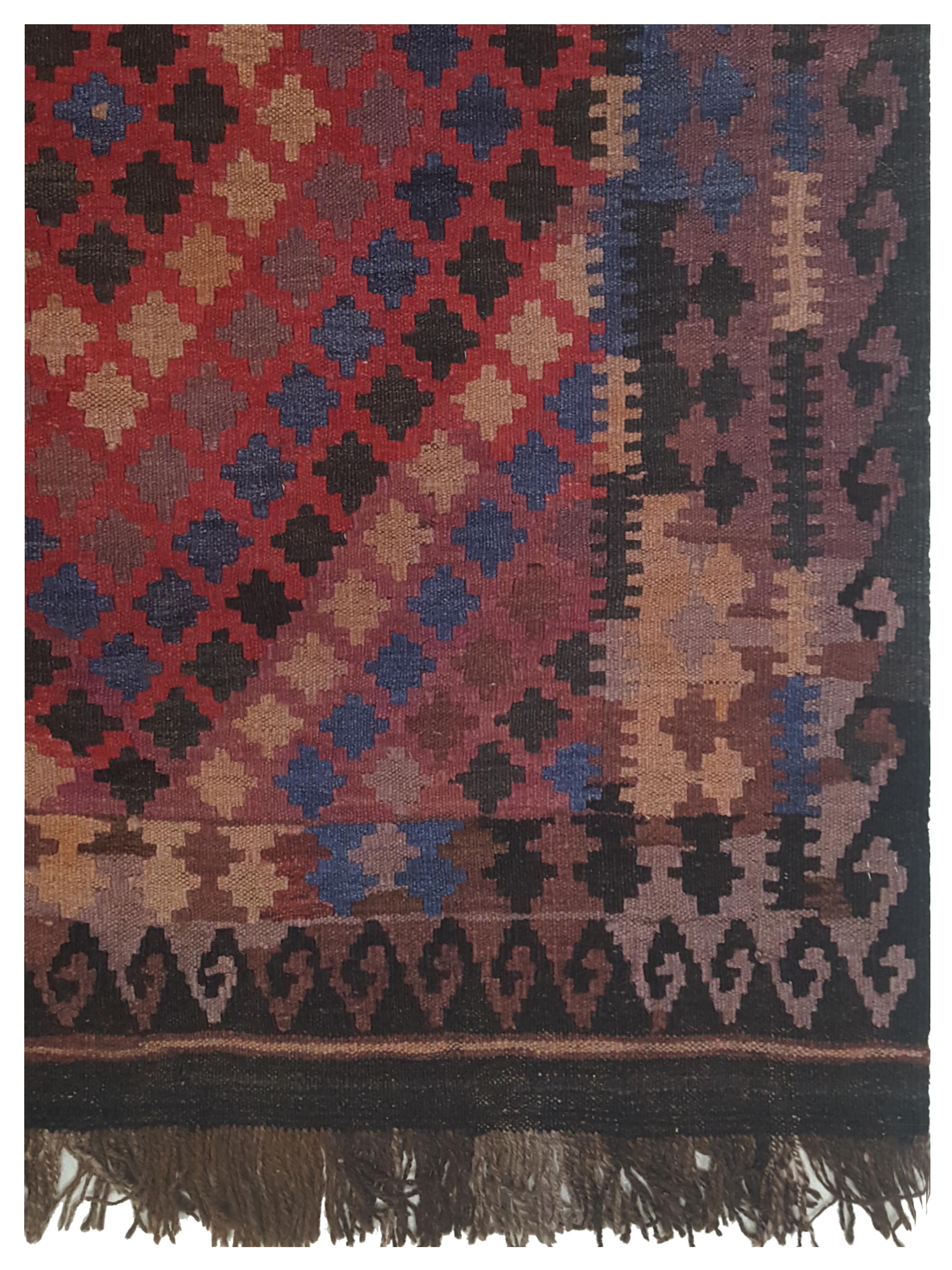 Kilim Maimana Flatweave Brown 3x6 - Image 4 of 5