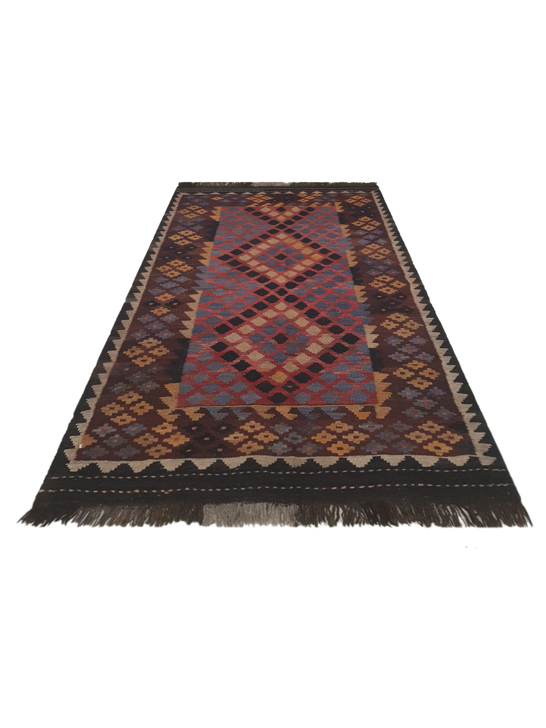 Kilim Maimana Flatweave Brown 3x6 - Image 2 of 5