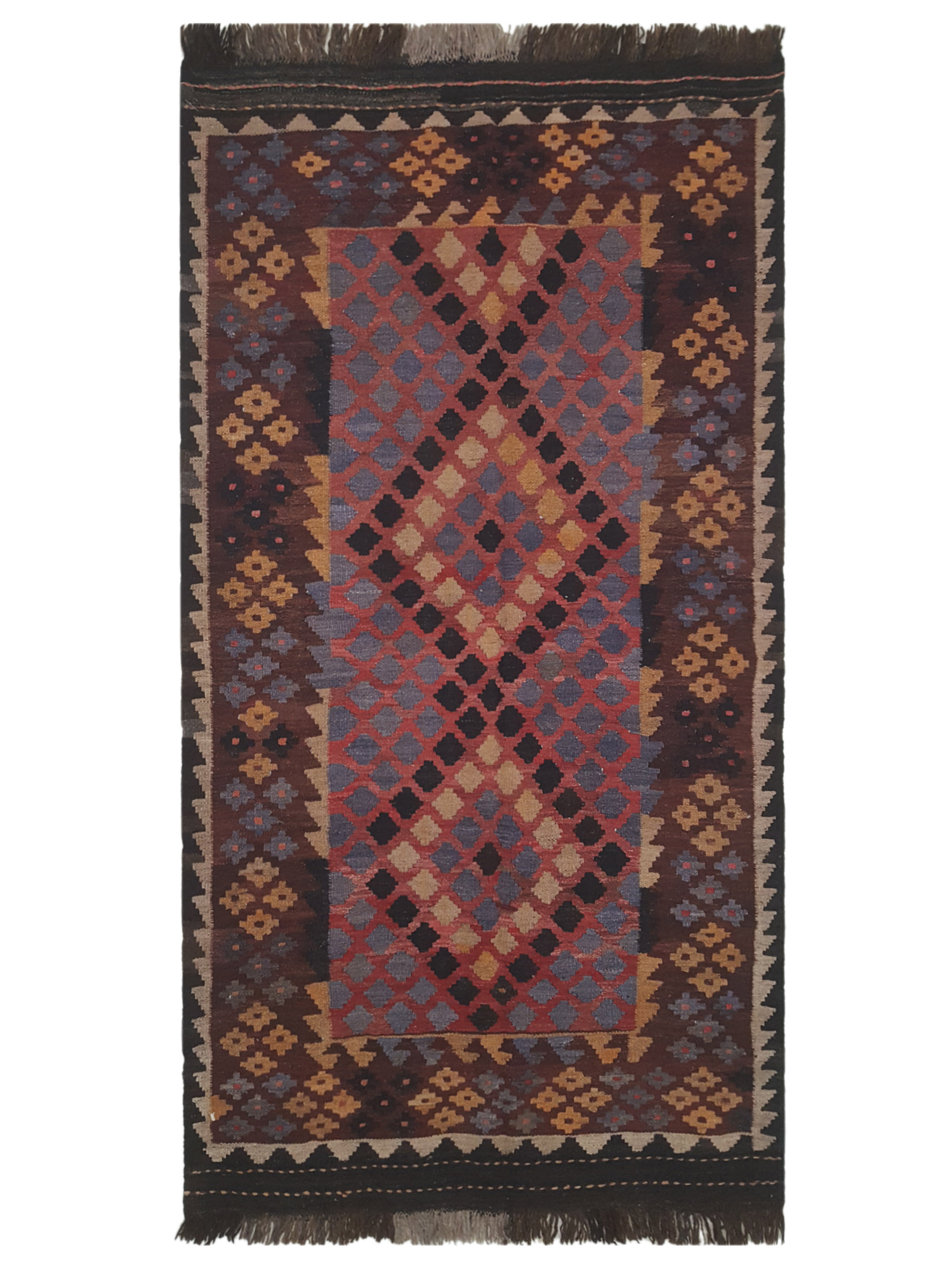 Kilim Maimana Flatweave Brown 3x6