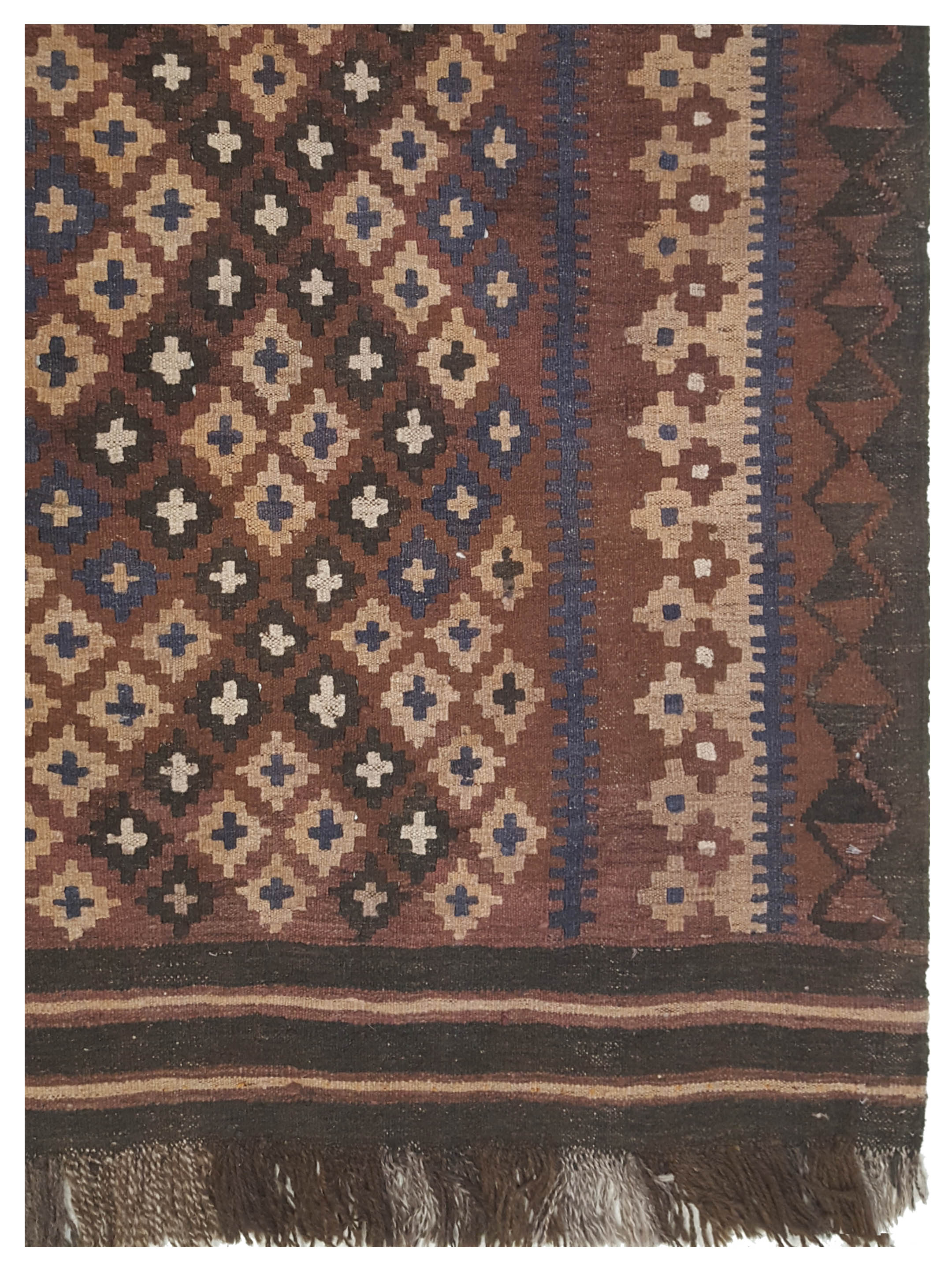 Kilim Maimana Flatweave Brown 3x6 - Image 4 of 5