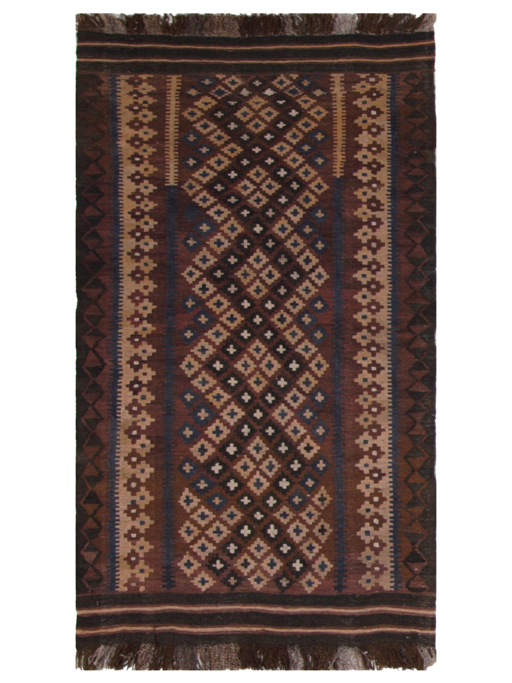 Kilim Maimana Flatweave Brown 3x6