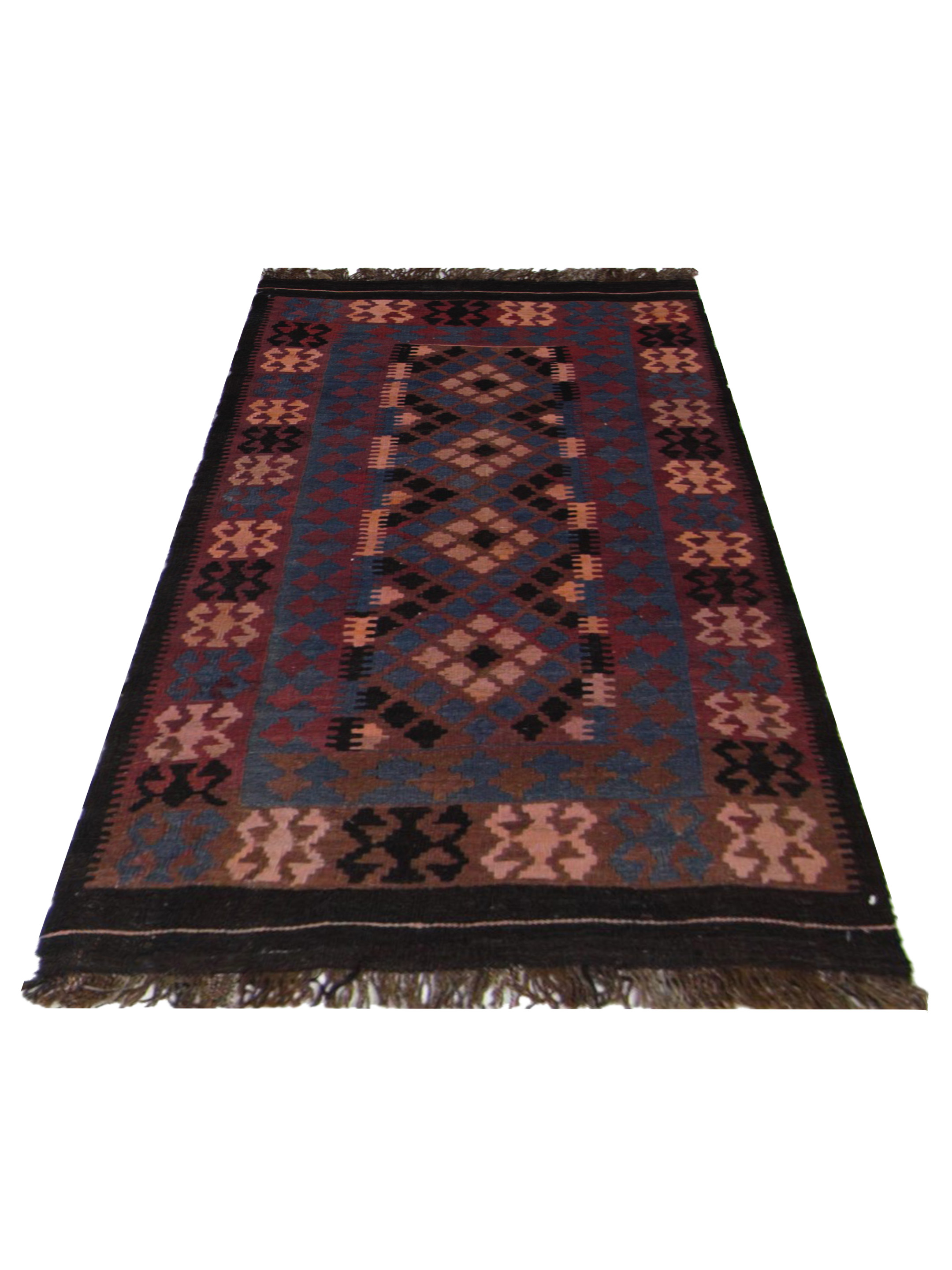 Kilim Maimana Flatweave Brown 3x6 - Image 2 of 5