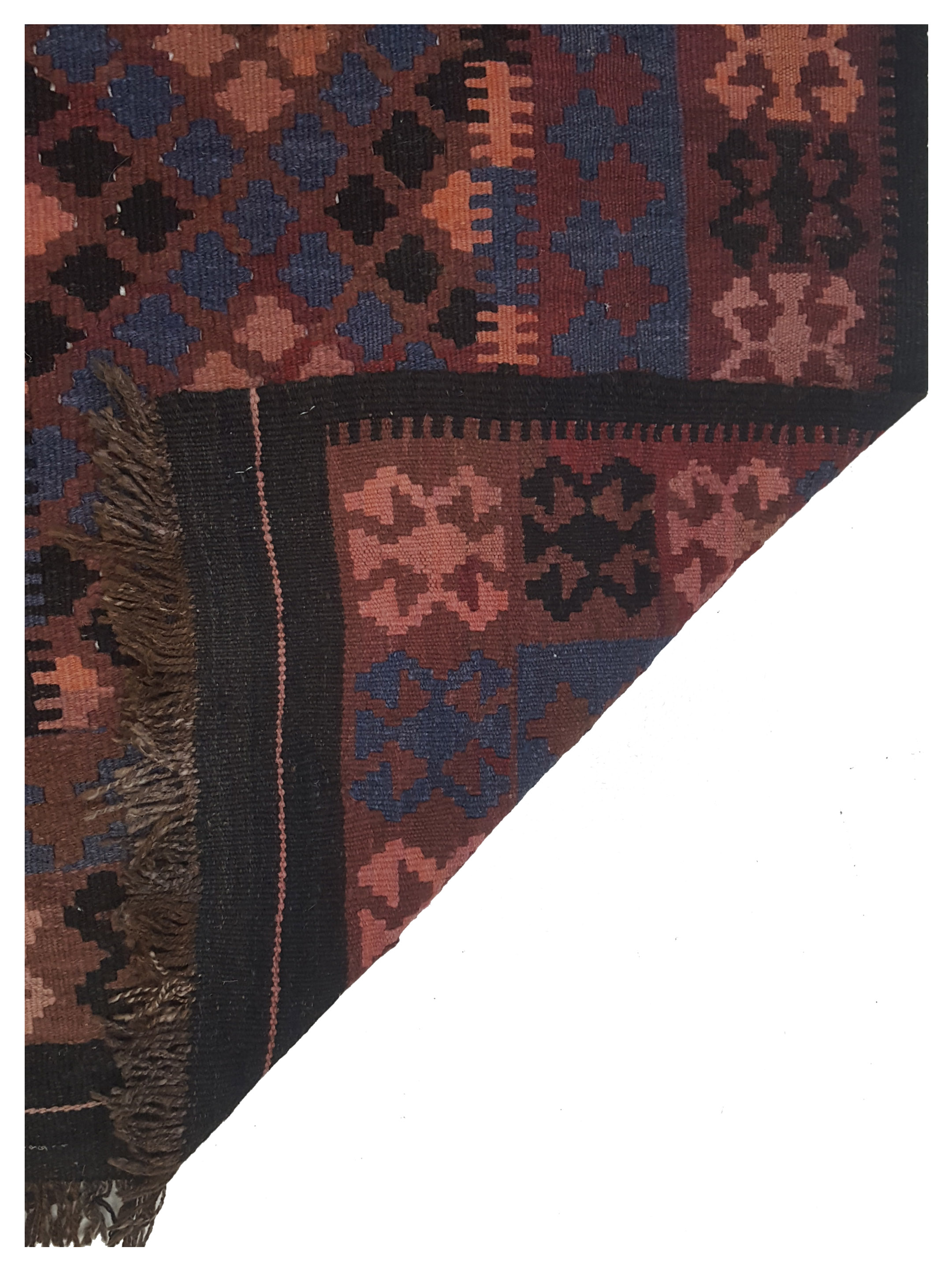 Kilim Maimana Flatweave Brown 3x6 - Image 5 of 5