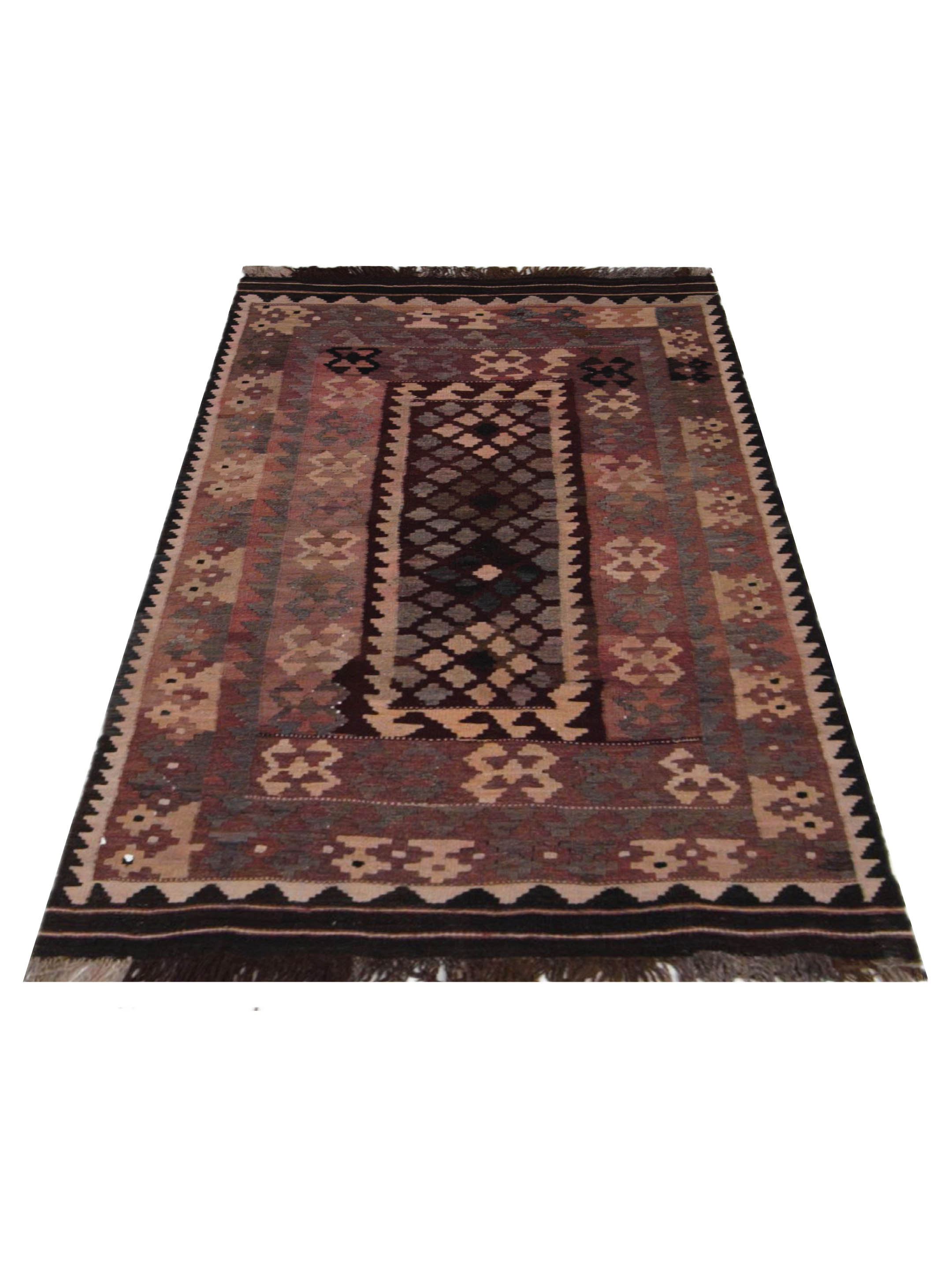 Kilim Maimana Flatweave Rust 3x6 - Image 2 of 5