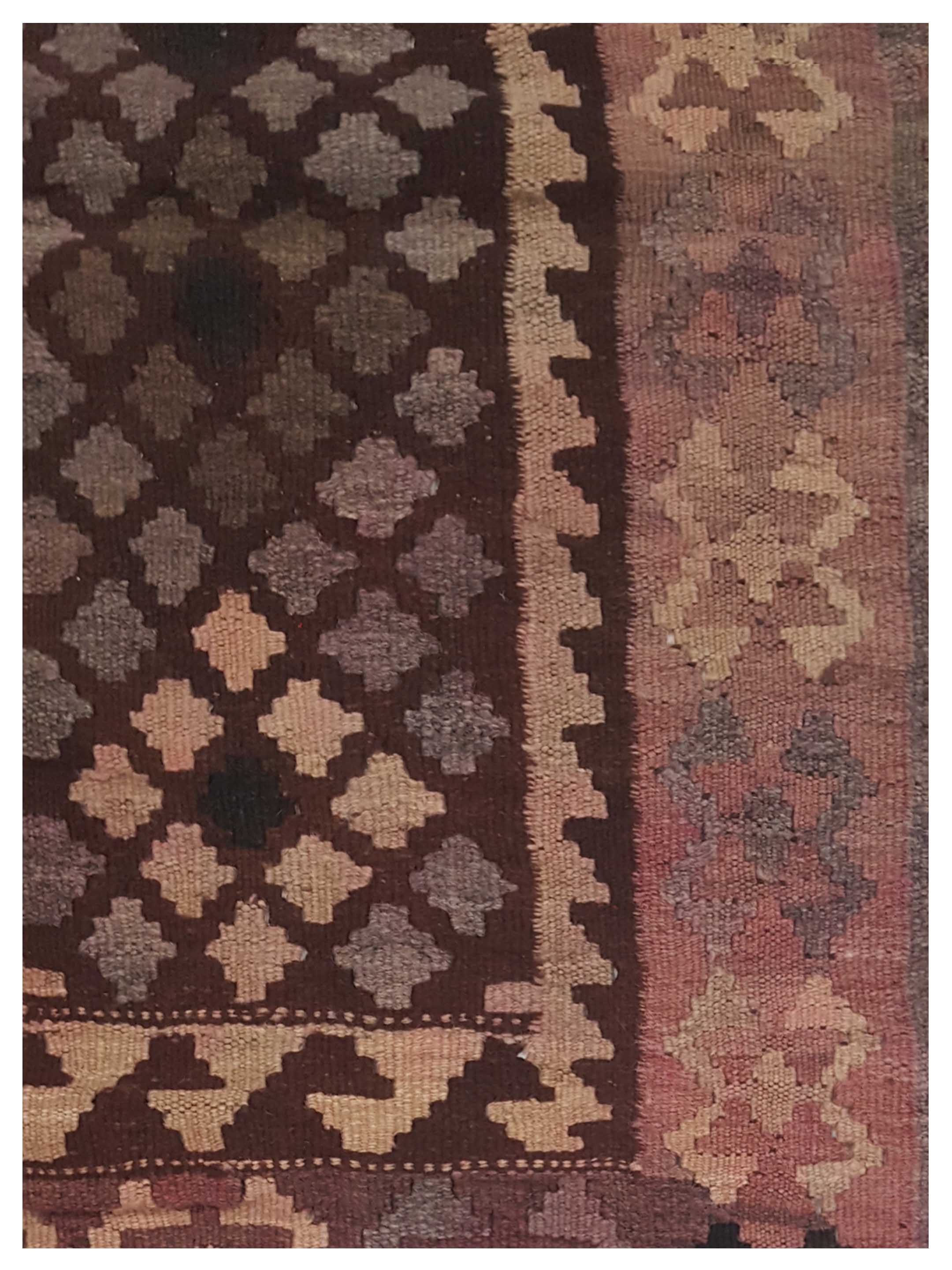 Kilim Maimana Flatweave Rust 3x6 - Image 3 of 5