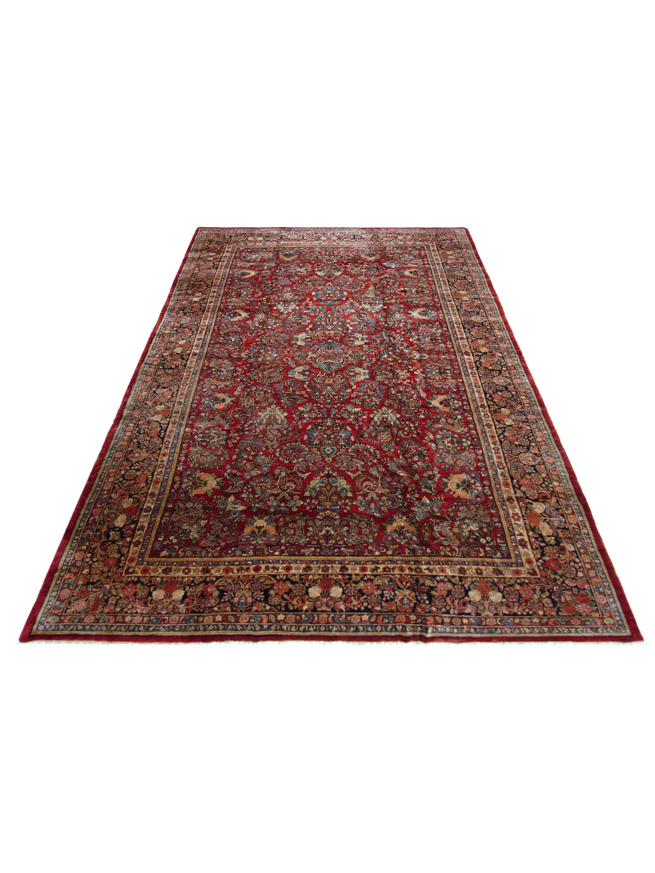 Sarouk Hand Knotted Red 11x19 - Image 2 of 5