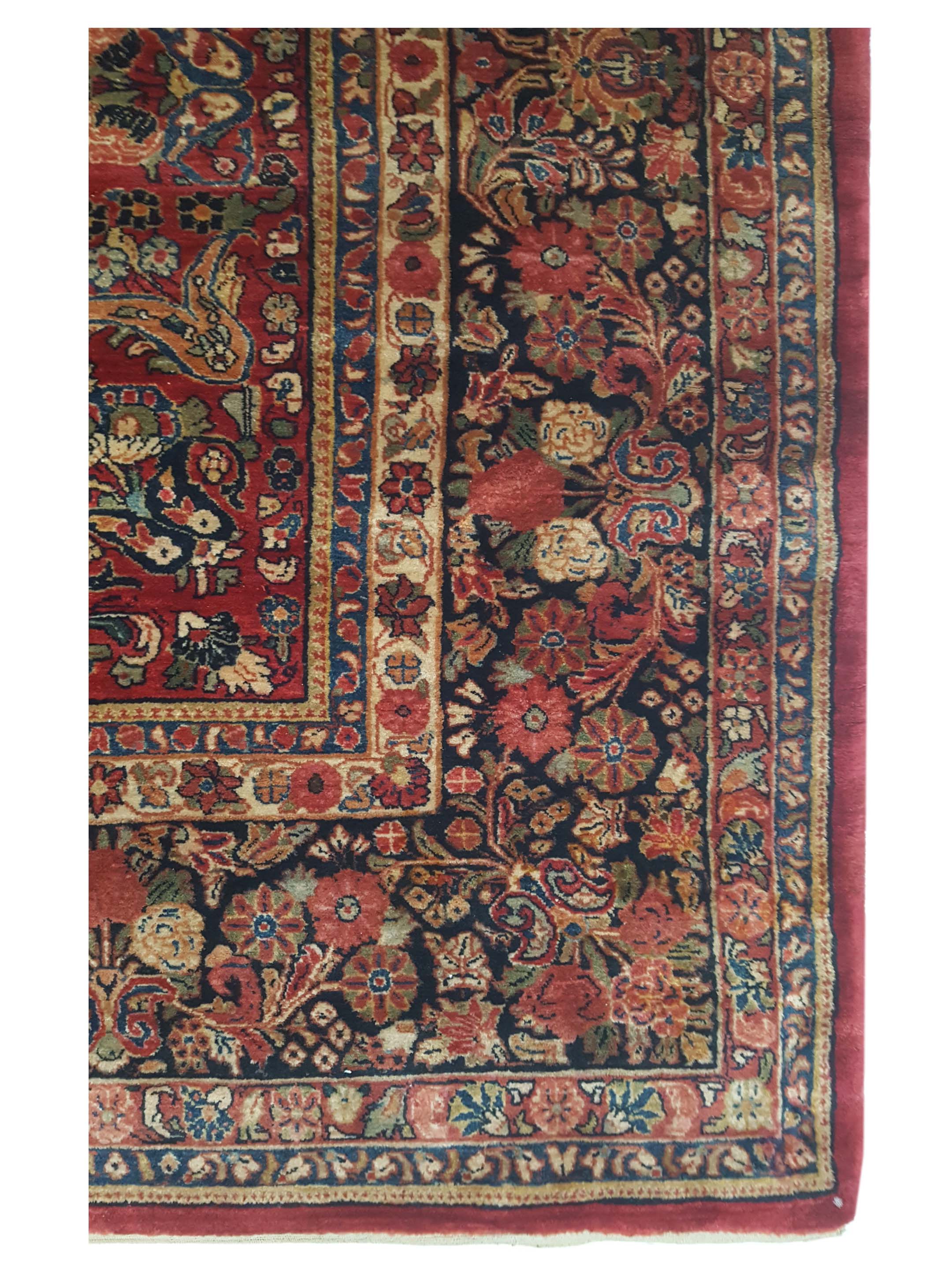 Sarouk Hand Knotted Red 11x19 - Image 3 of 5
