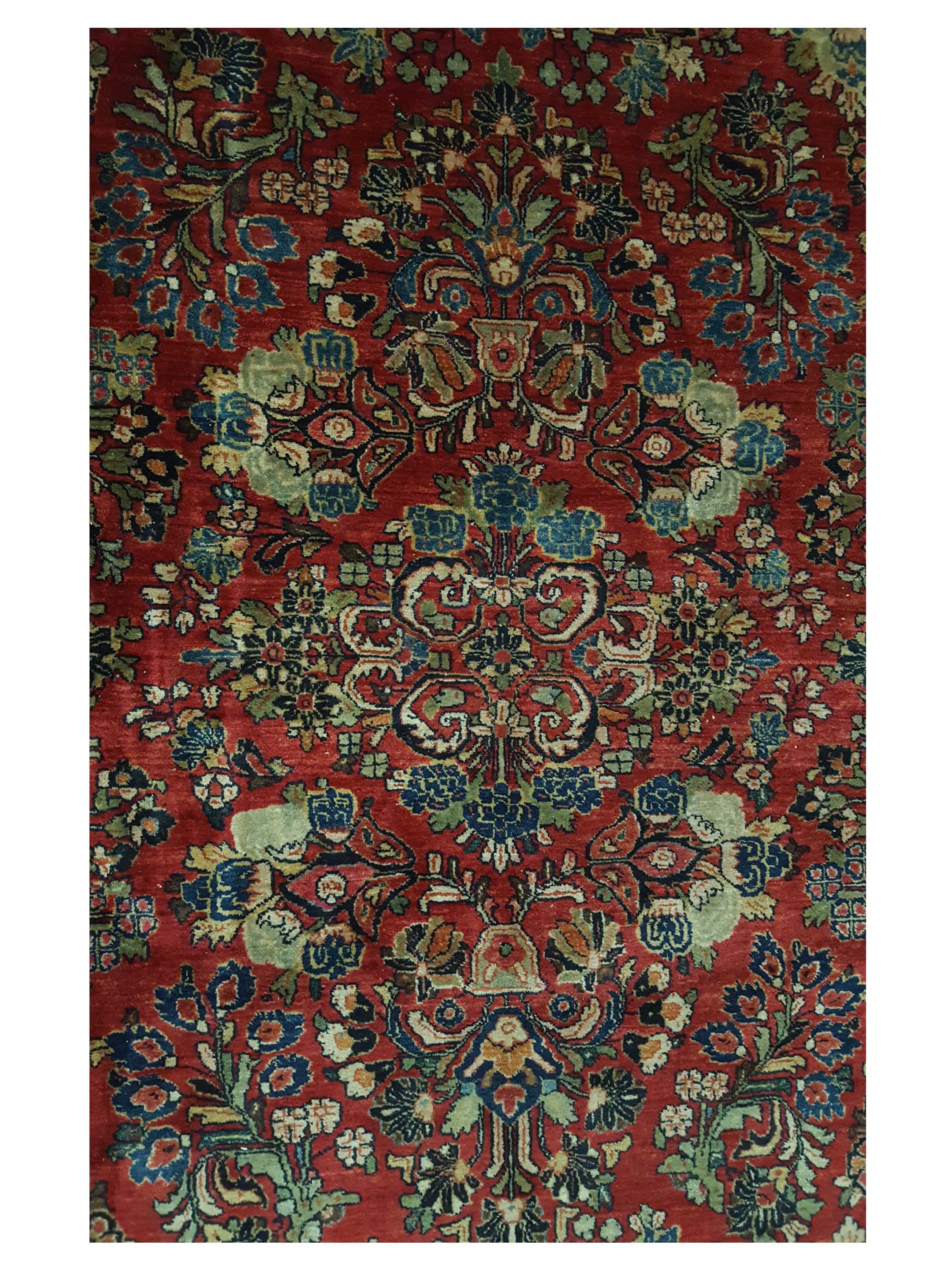 Sarouk Hand Knotted Red 11x19 - Image 4 of 5
