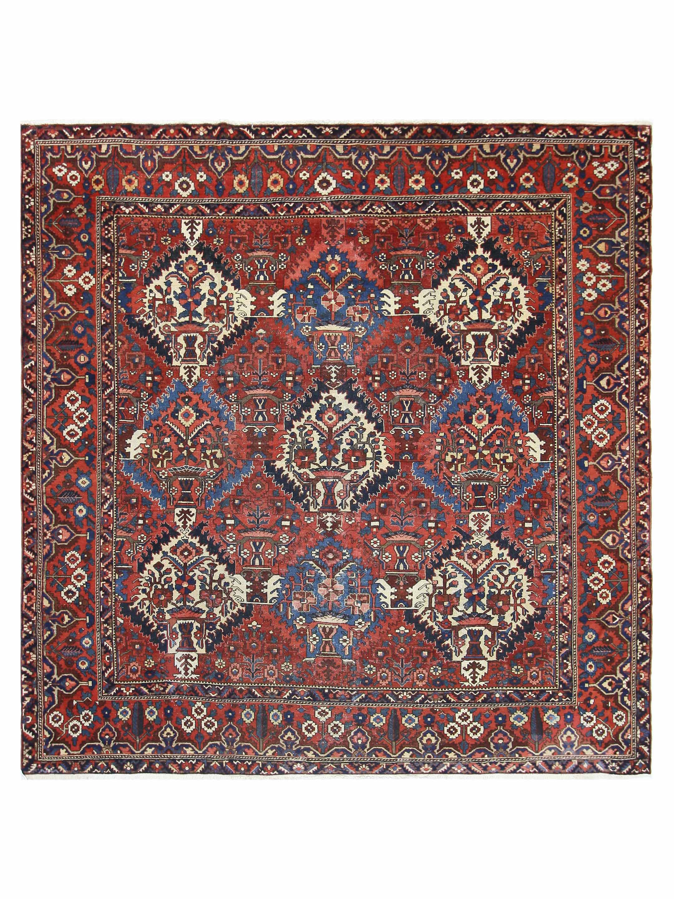 Bakhtiyari Hand Knotted Red 12x12