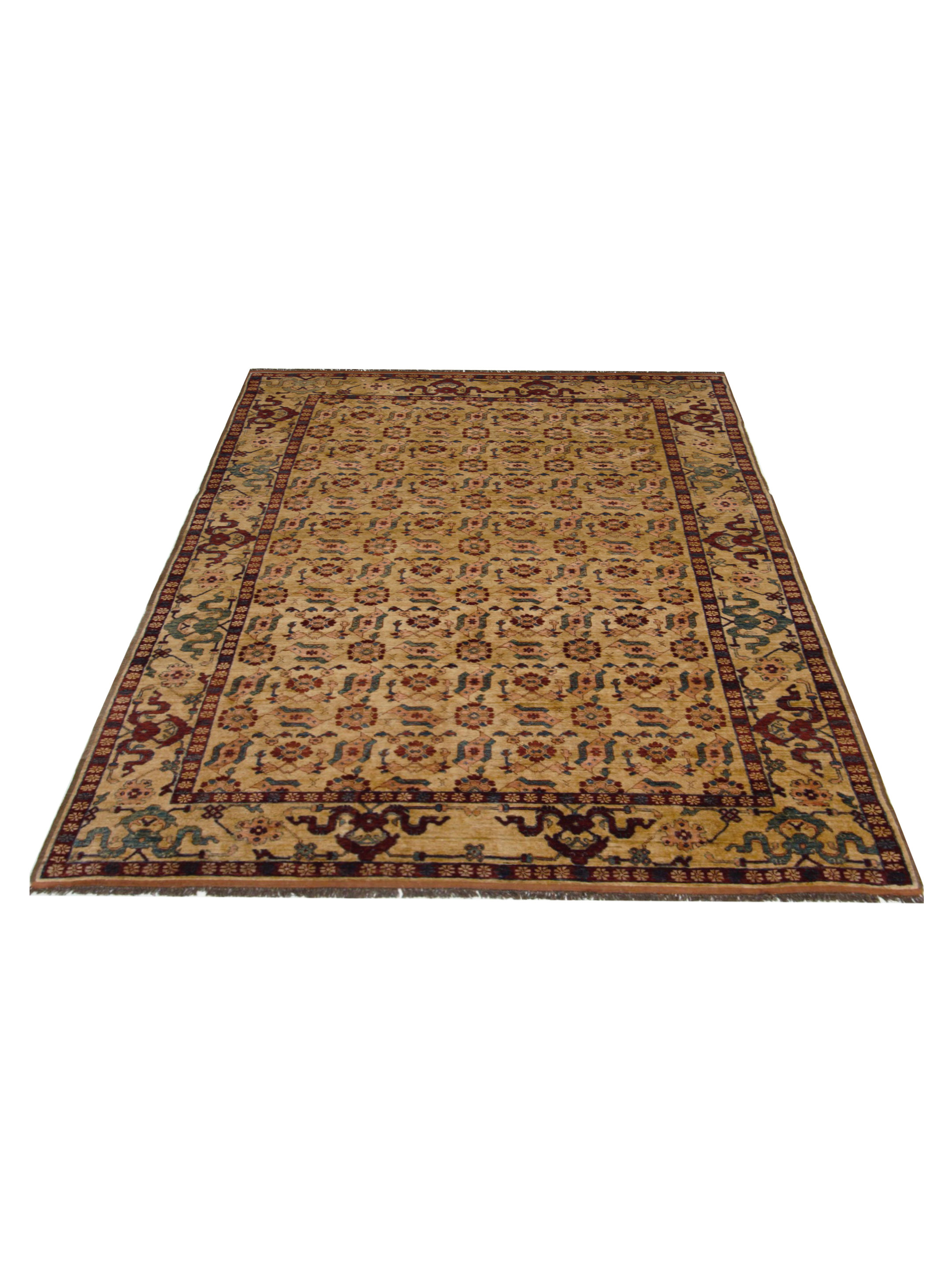 Peshawar Hand Knotted Brown 6x9 - Image 2 of 5