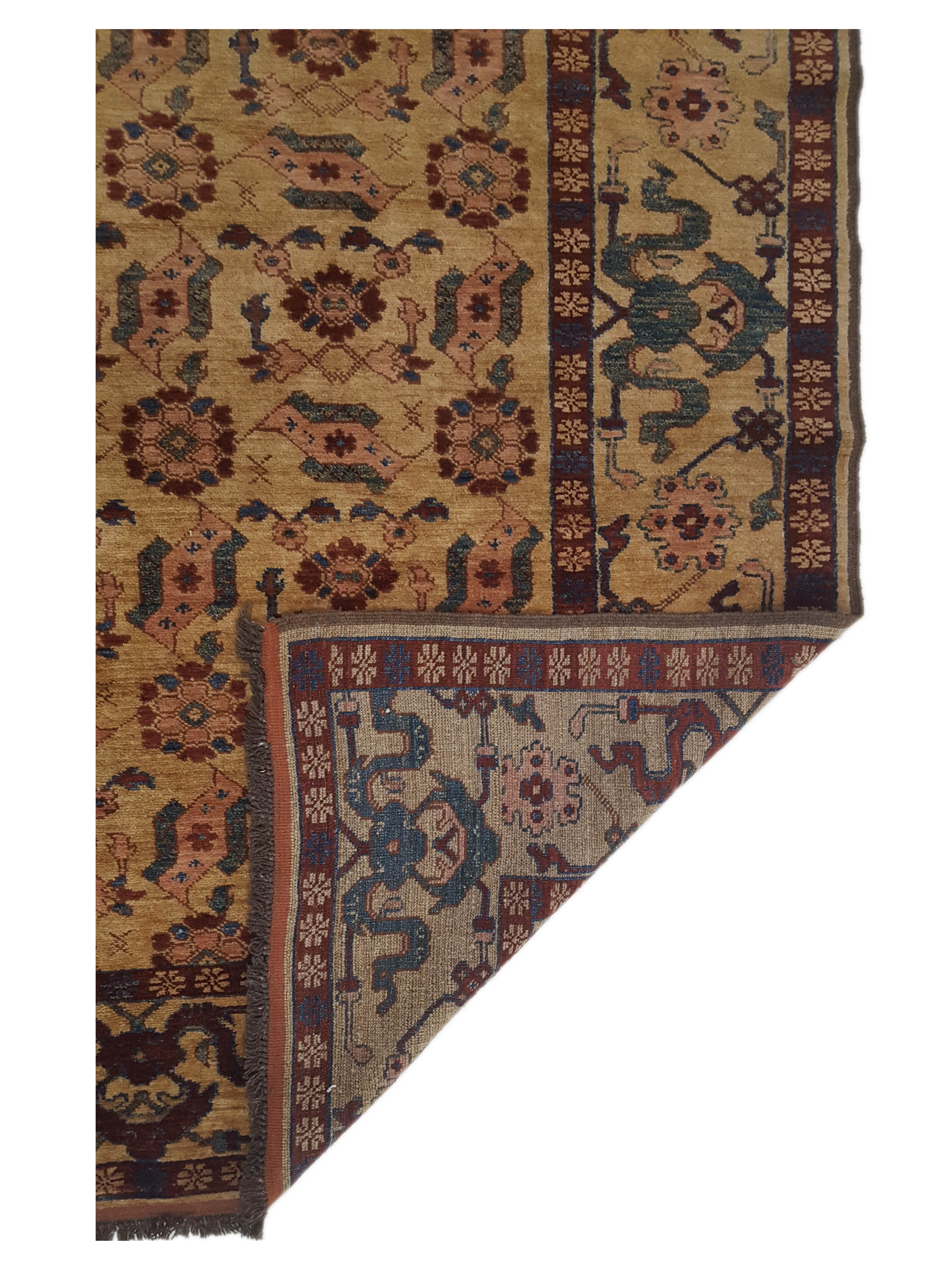 Peshawar Hand Knotted Brown 6x9 - Image 5 of 5