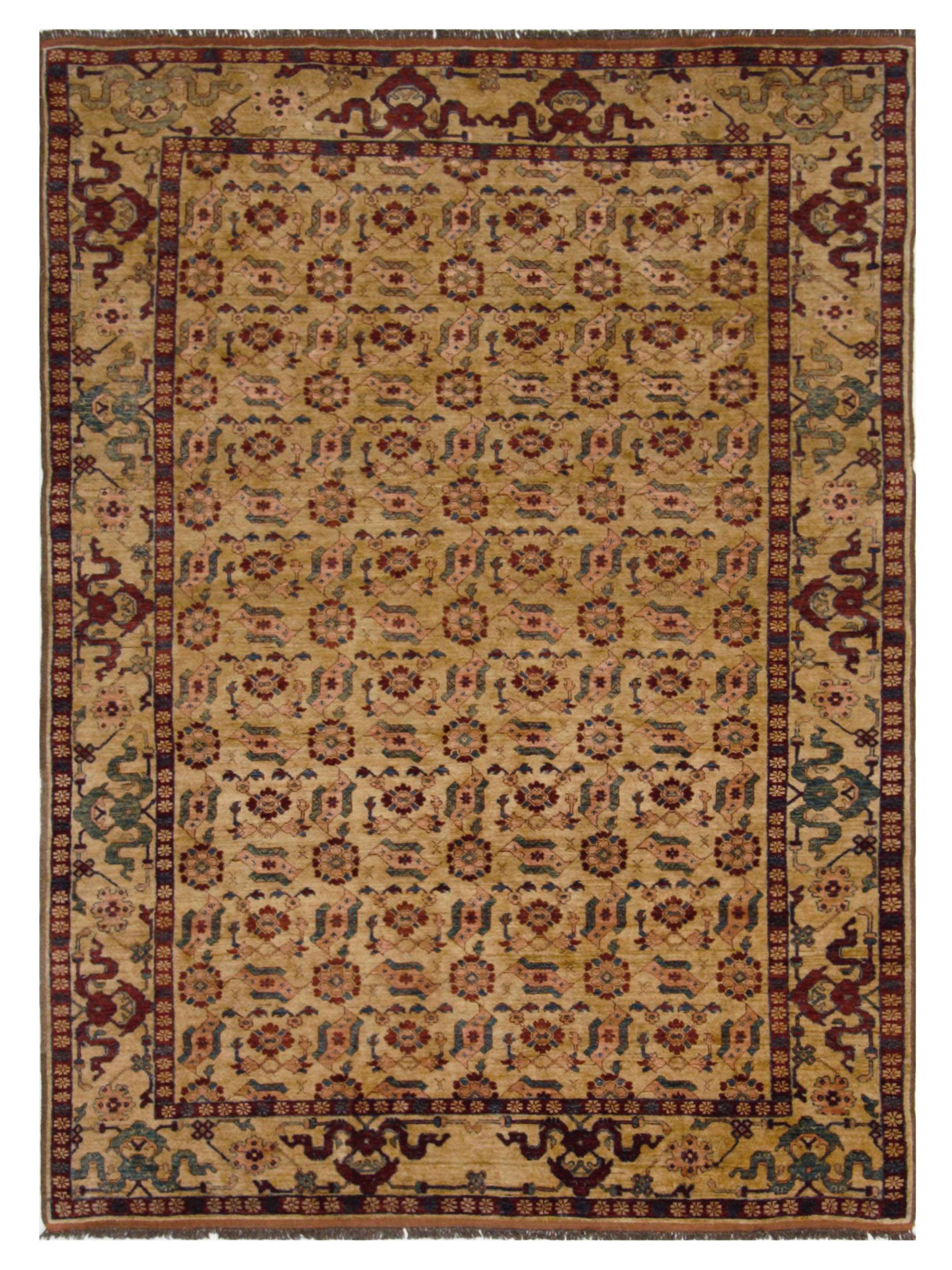 Peshawar Hand Knotted Brown 6x9