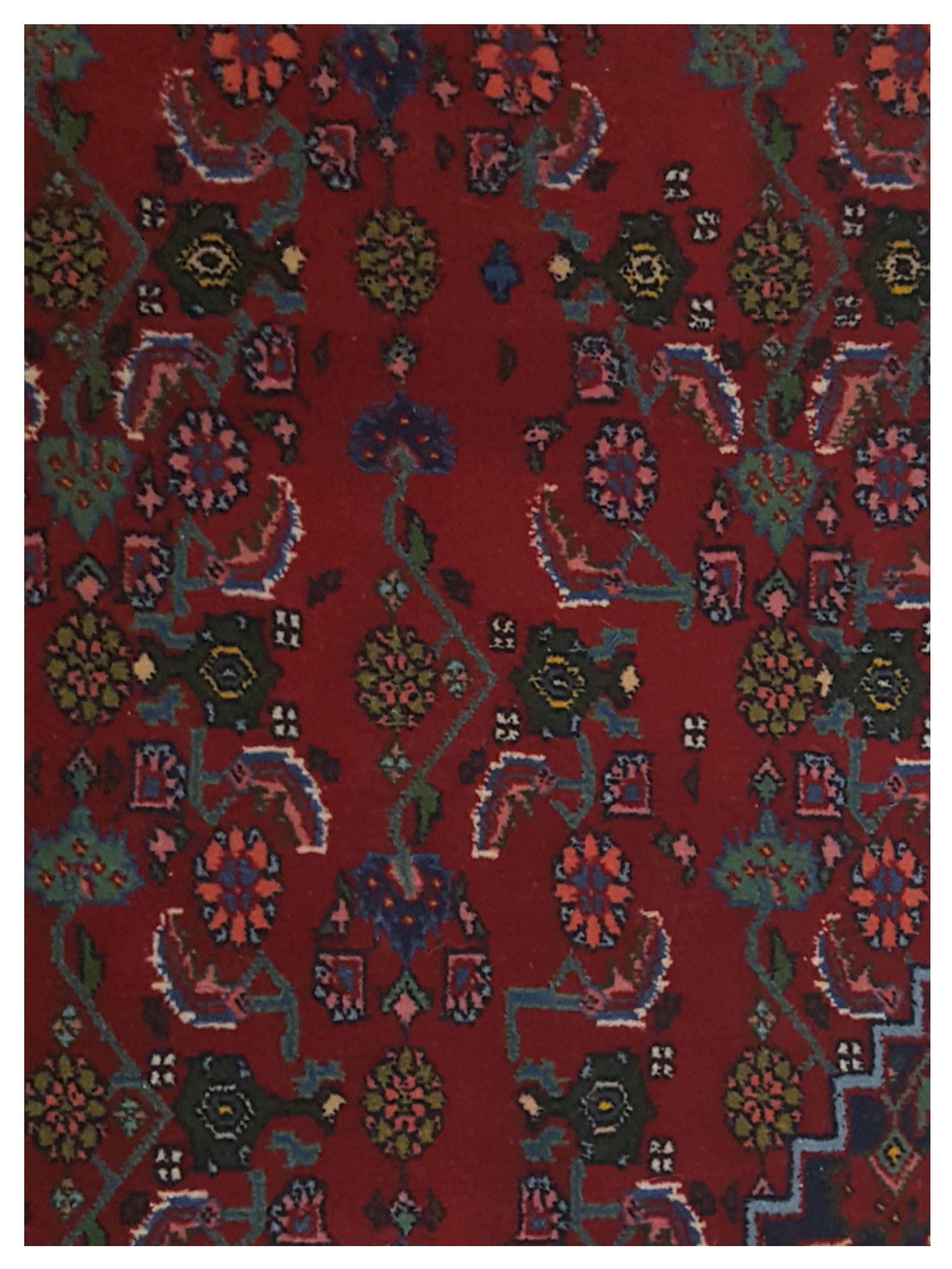Bijar Hand Knotted Red 3x5 - Image 3 of 5