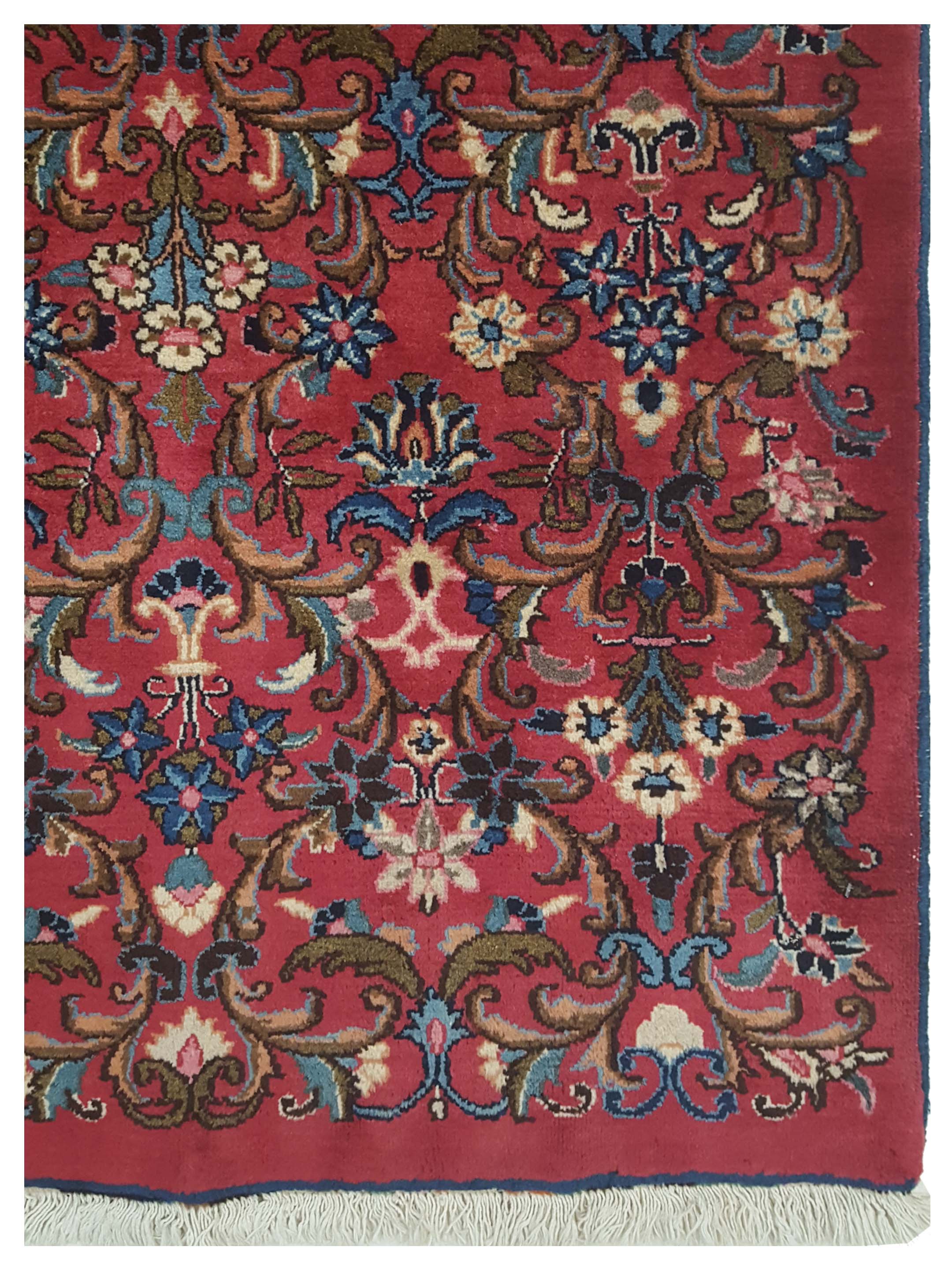 Mashad Runner Hand Knotted Red 3x10 - Image 4 of 5