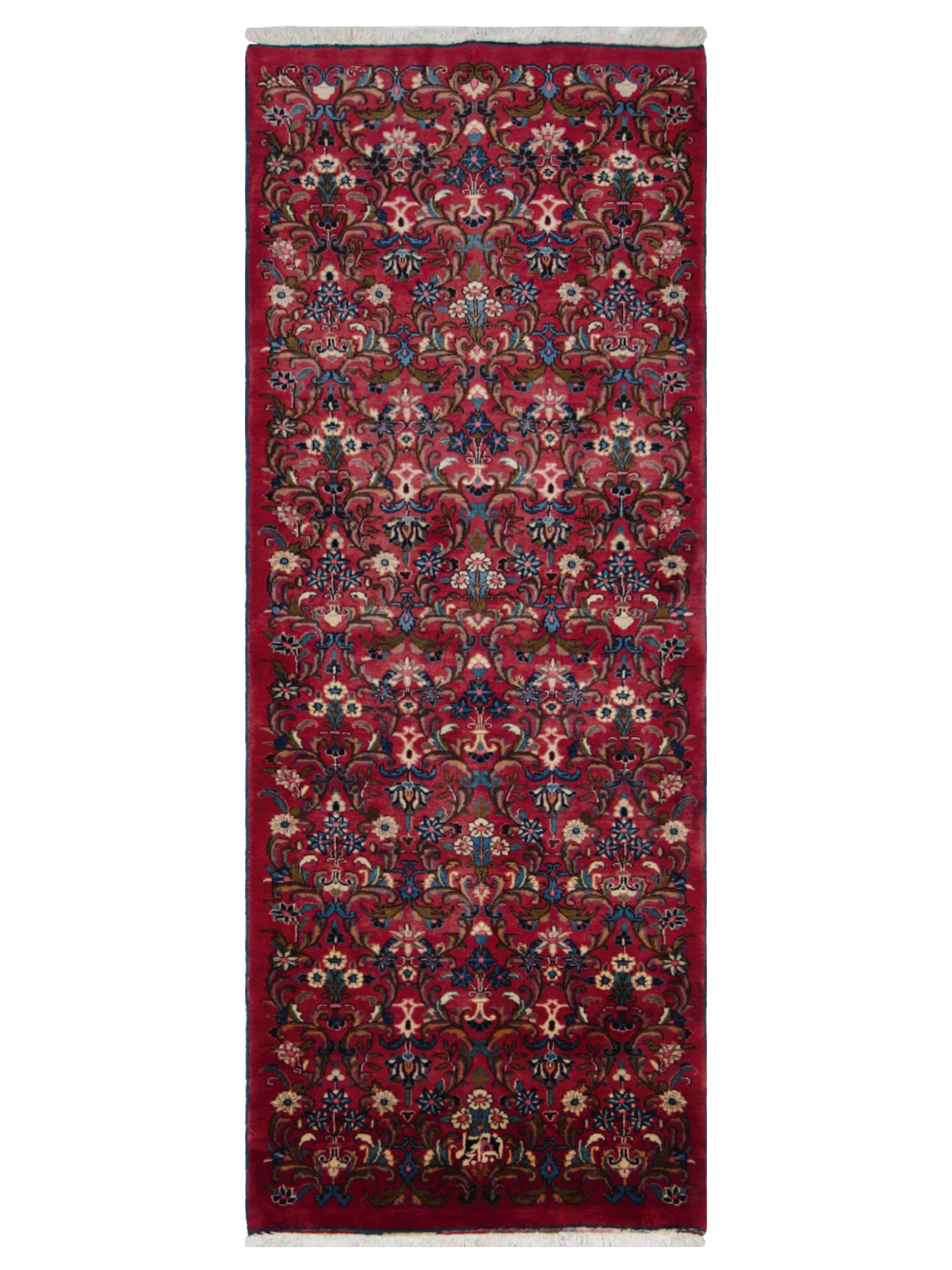 Mashad Runner Hand Knotted Red 3x10