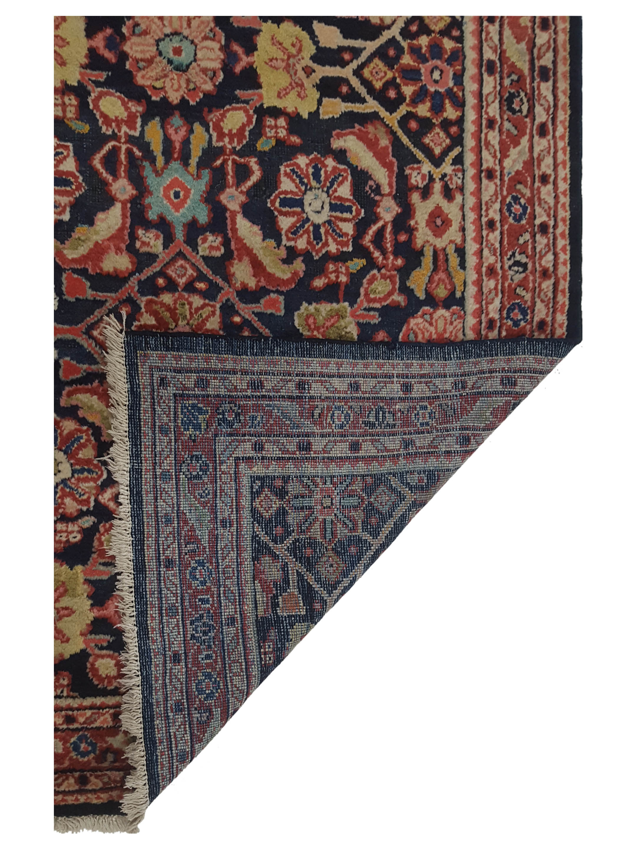 Sarouk Mahal Hand Knotted Navy 4x9 - Image 5 of 5