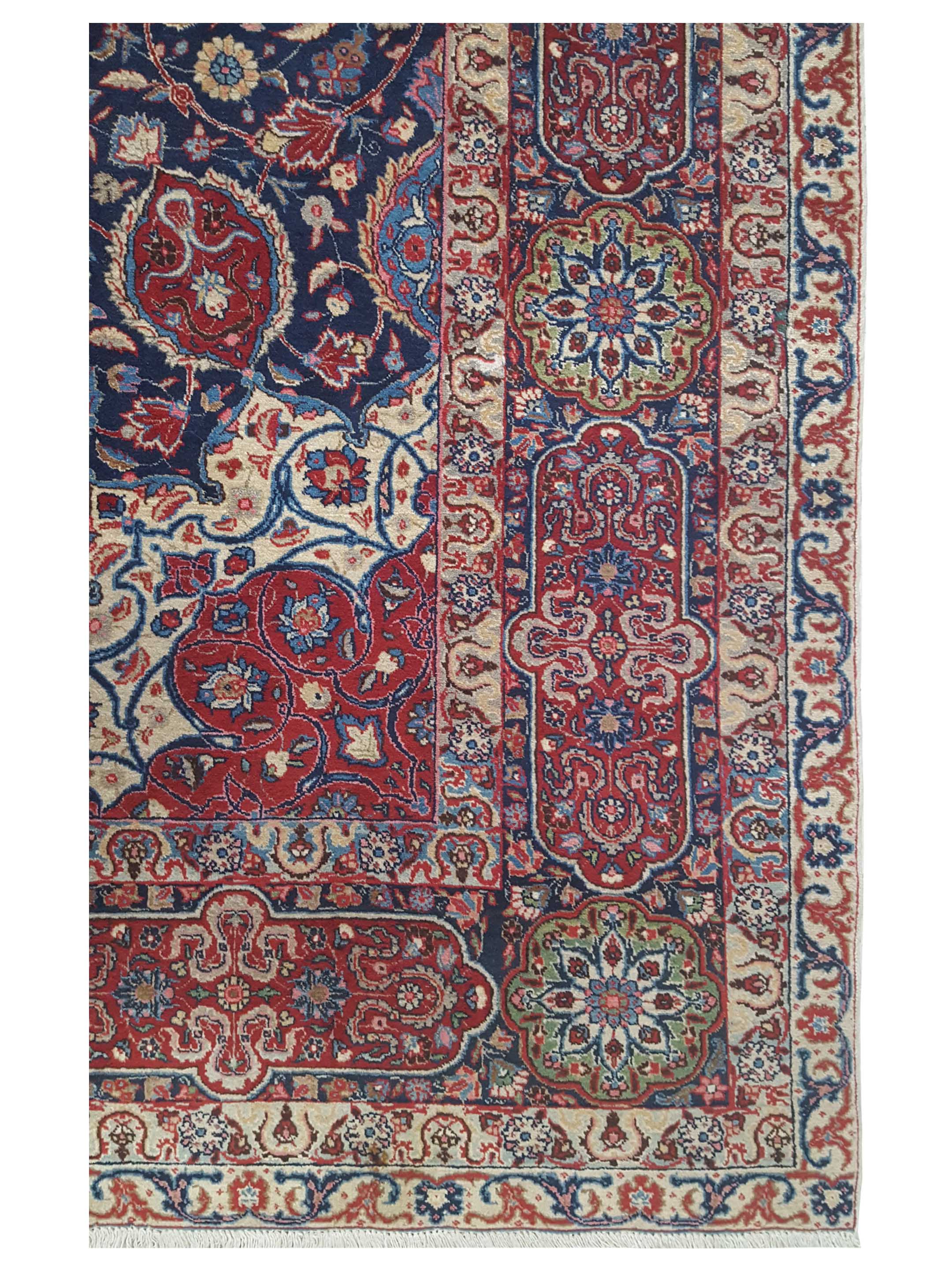 Tabriz Hand Knotted Navy 11x16 - Image 4 of 5