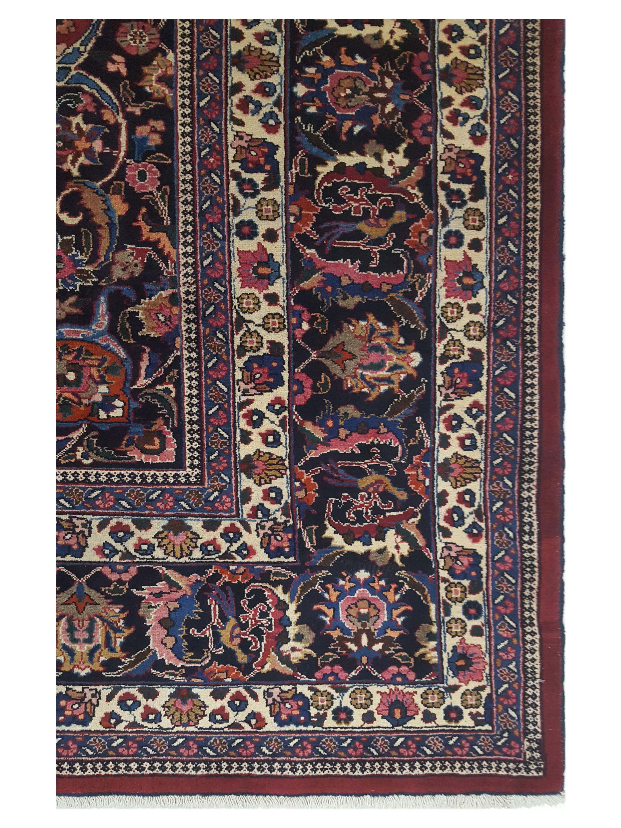 Mashad Semi Antique Blue 10x13 - Image 3 of 5
