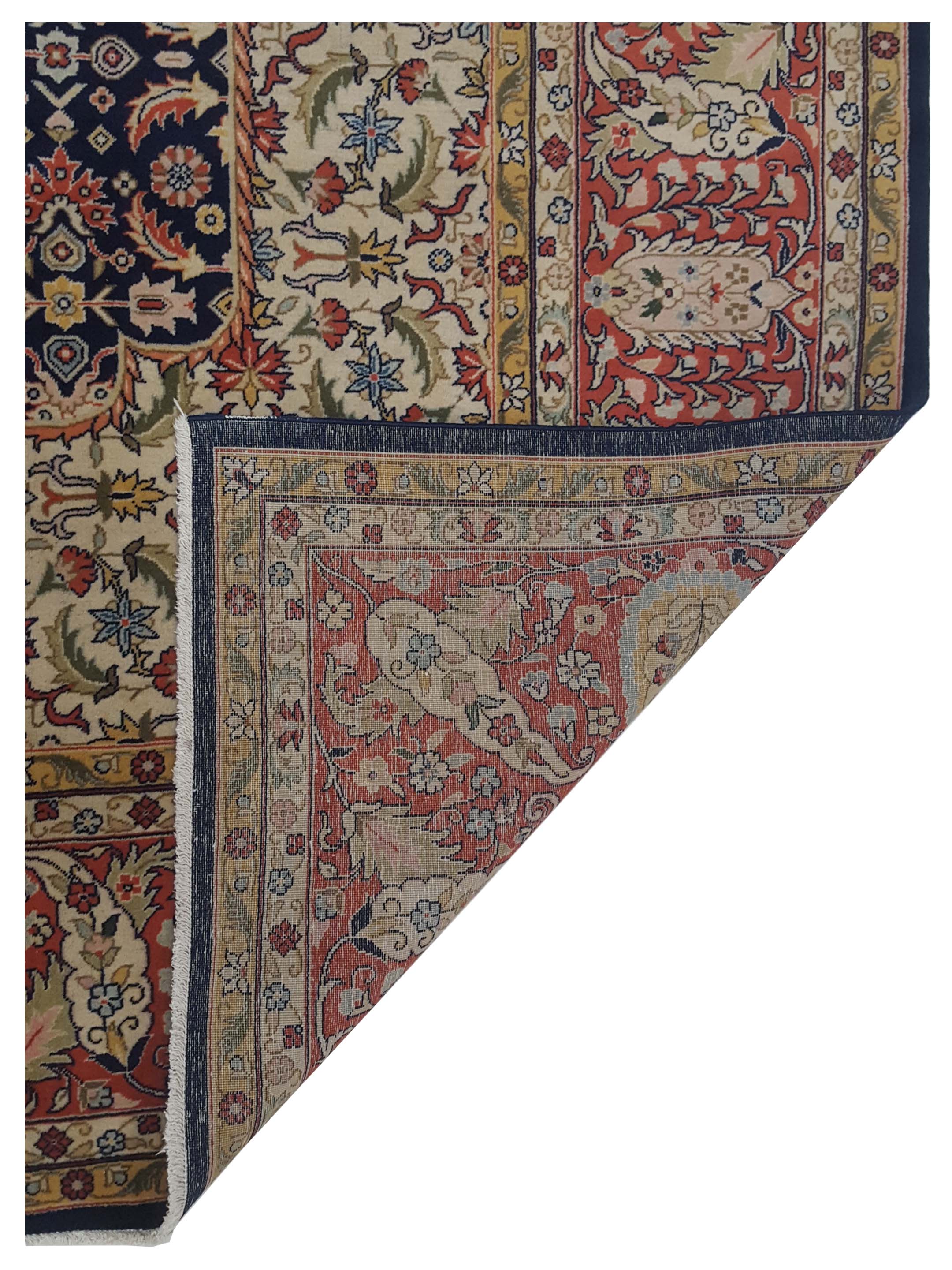 Tabriz Hand Knotted Navy 10x13 - Image 5 of 5