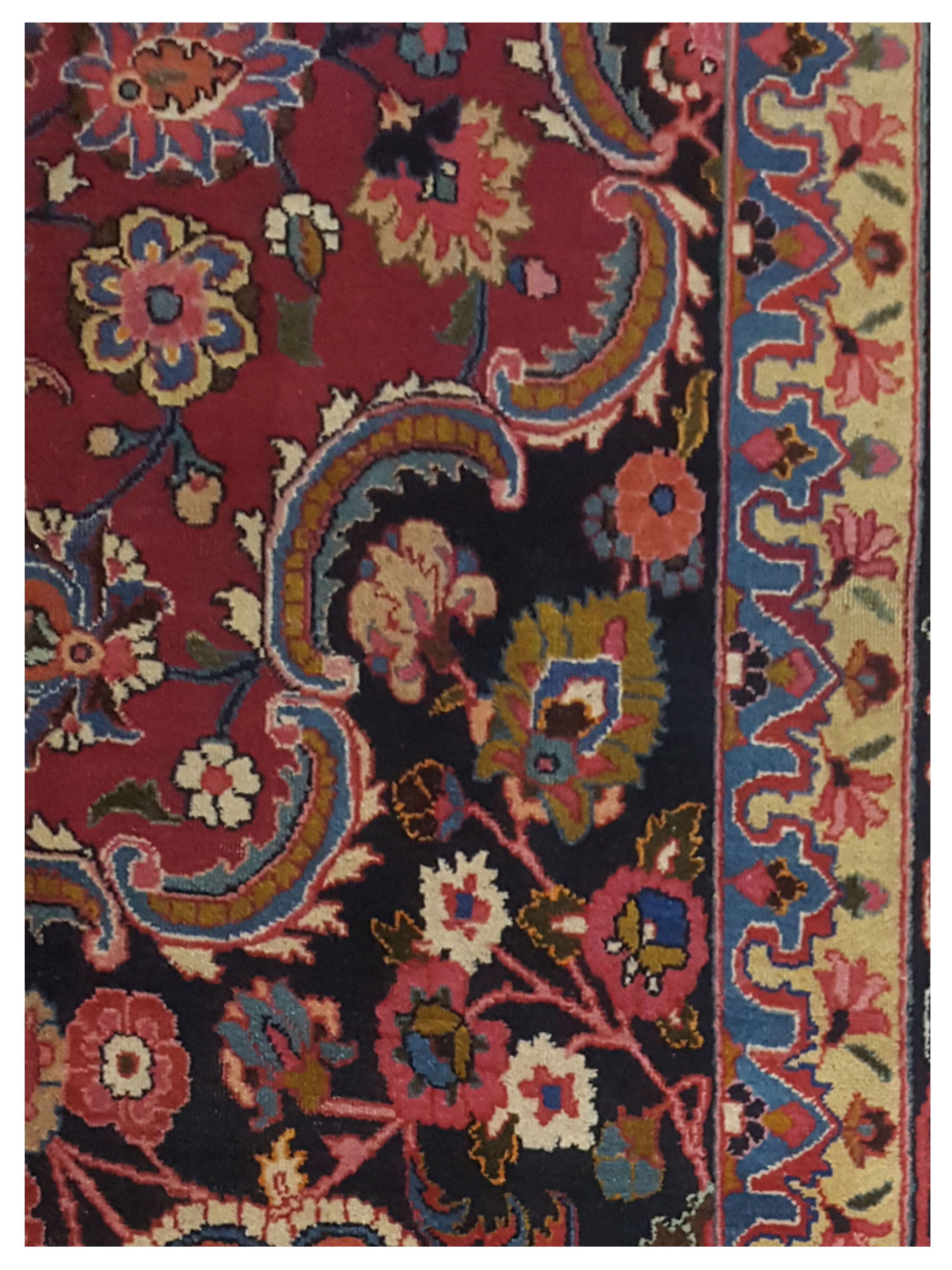Mashad Semi Antique Burgundy 10x13 - Image 3 of 5