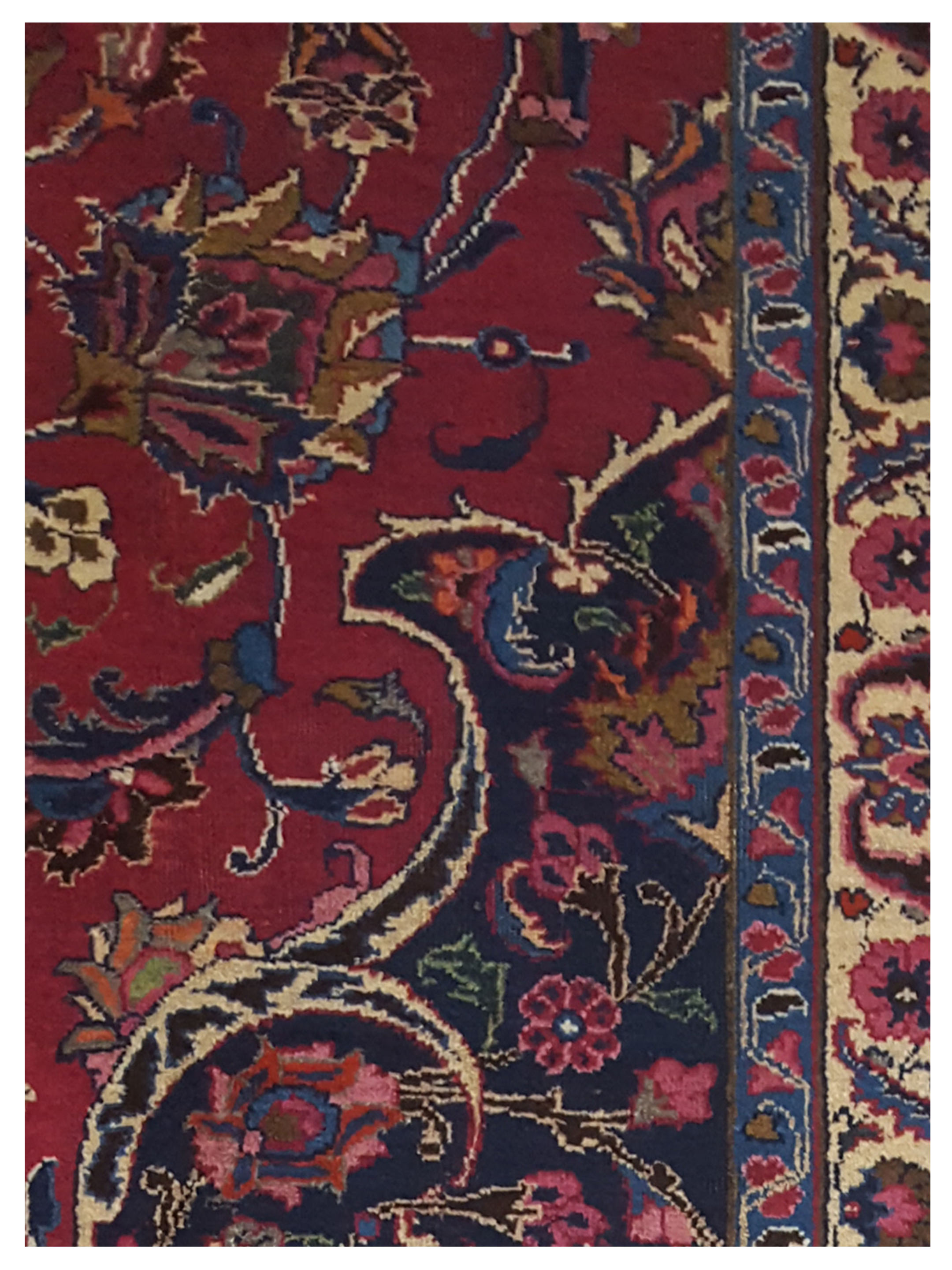 Mashad Semi Antique Burgundy 10x13 - Image 3 of 5