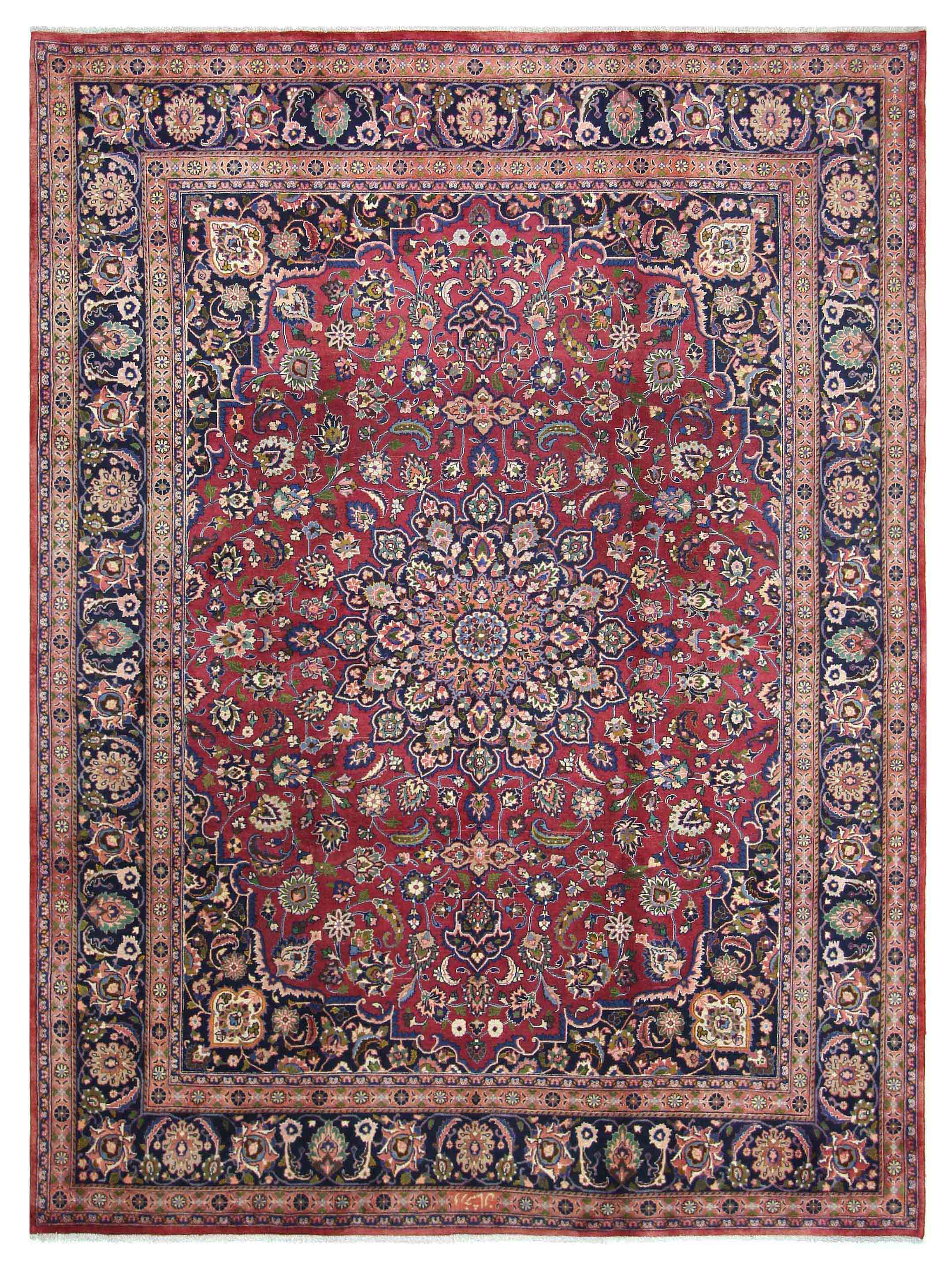 Mashad Semi Antique Navy 10x13