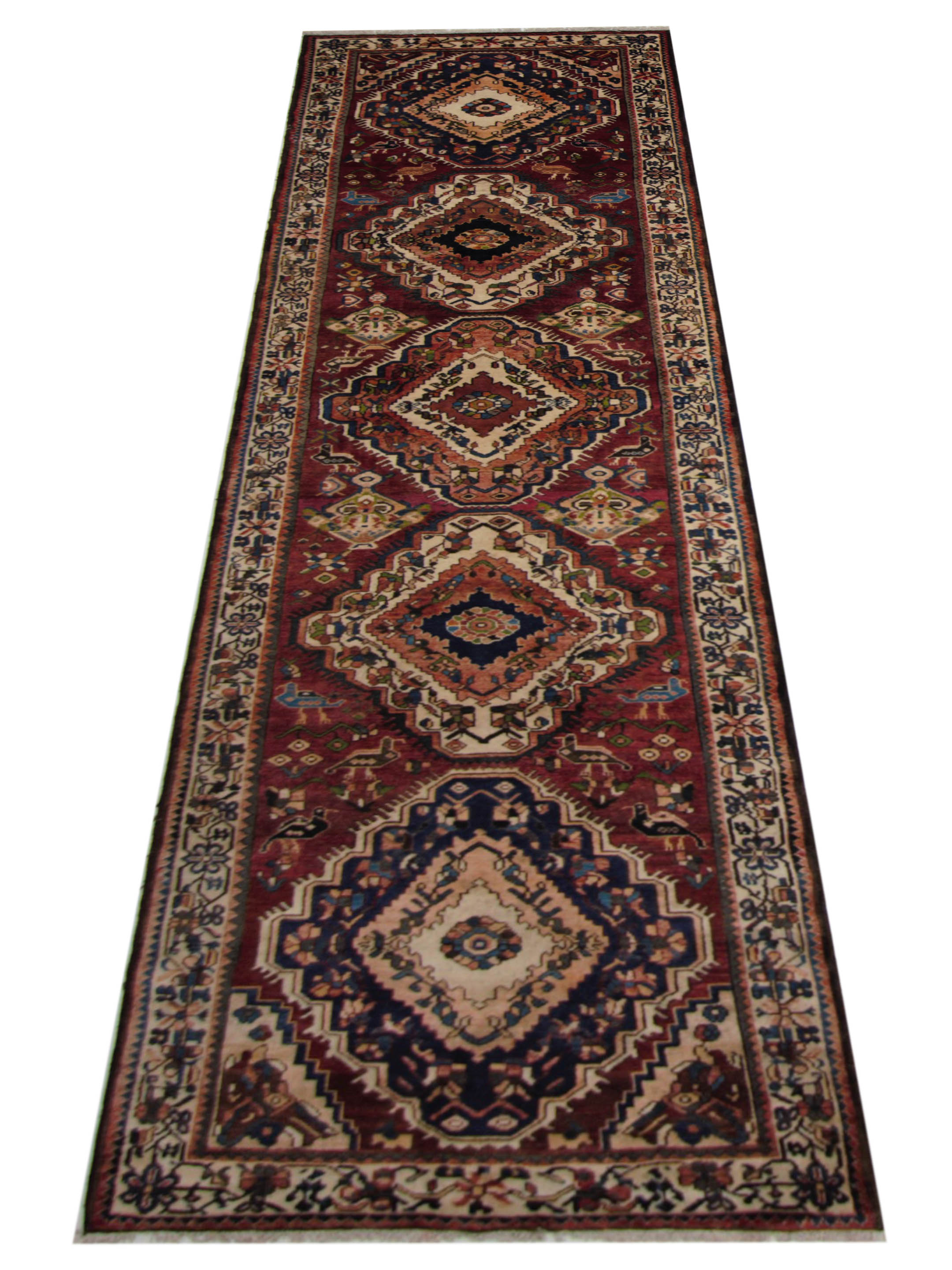 Bakhtiyari Hand Knotted Brown 4x14 - Image 2 of 5