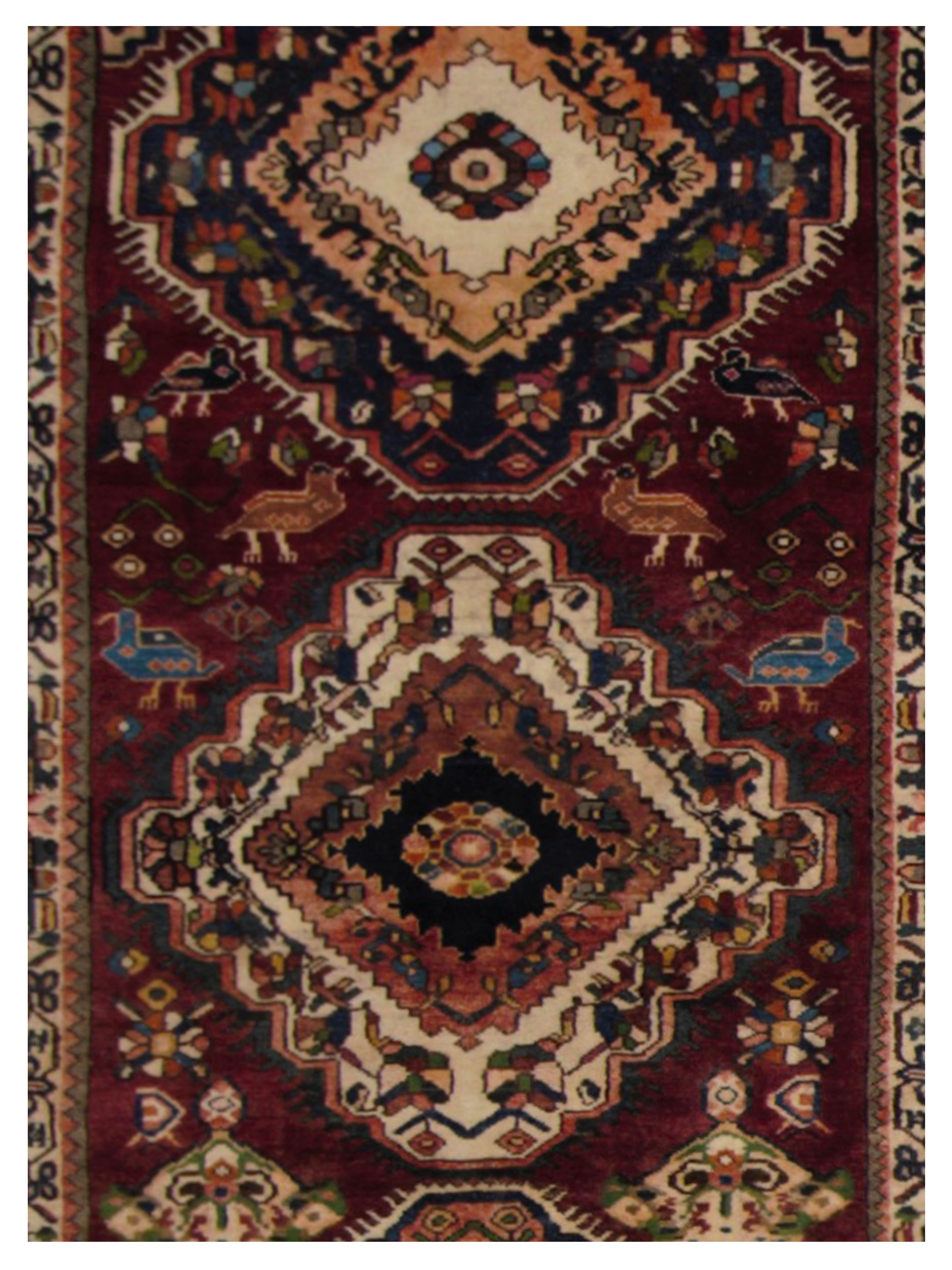 Bakhtiyari Hand Knotted Brown 4x14 - Image 4 of 5