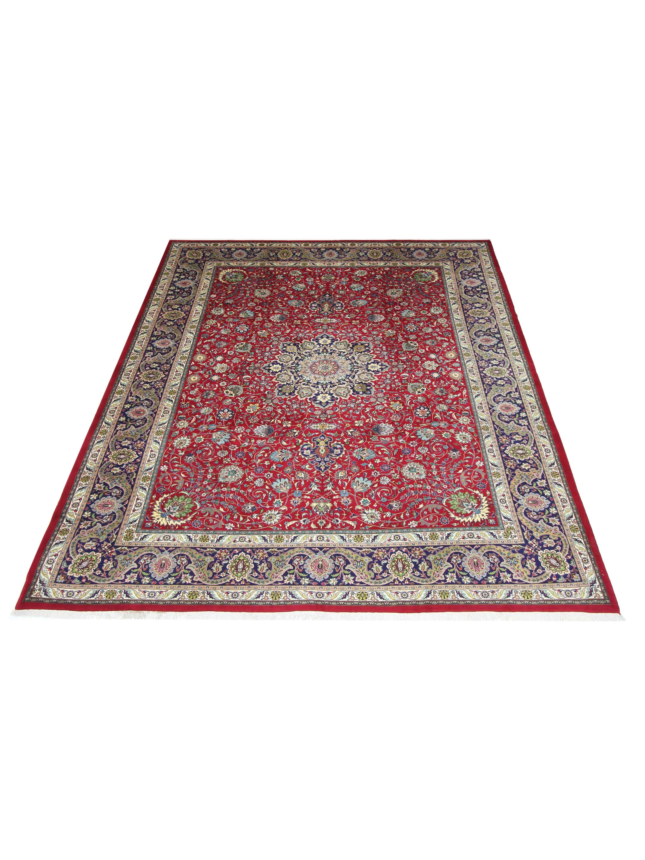 Tabriz Hand Knotted Red 10x13 - Image 2 of 5