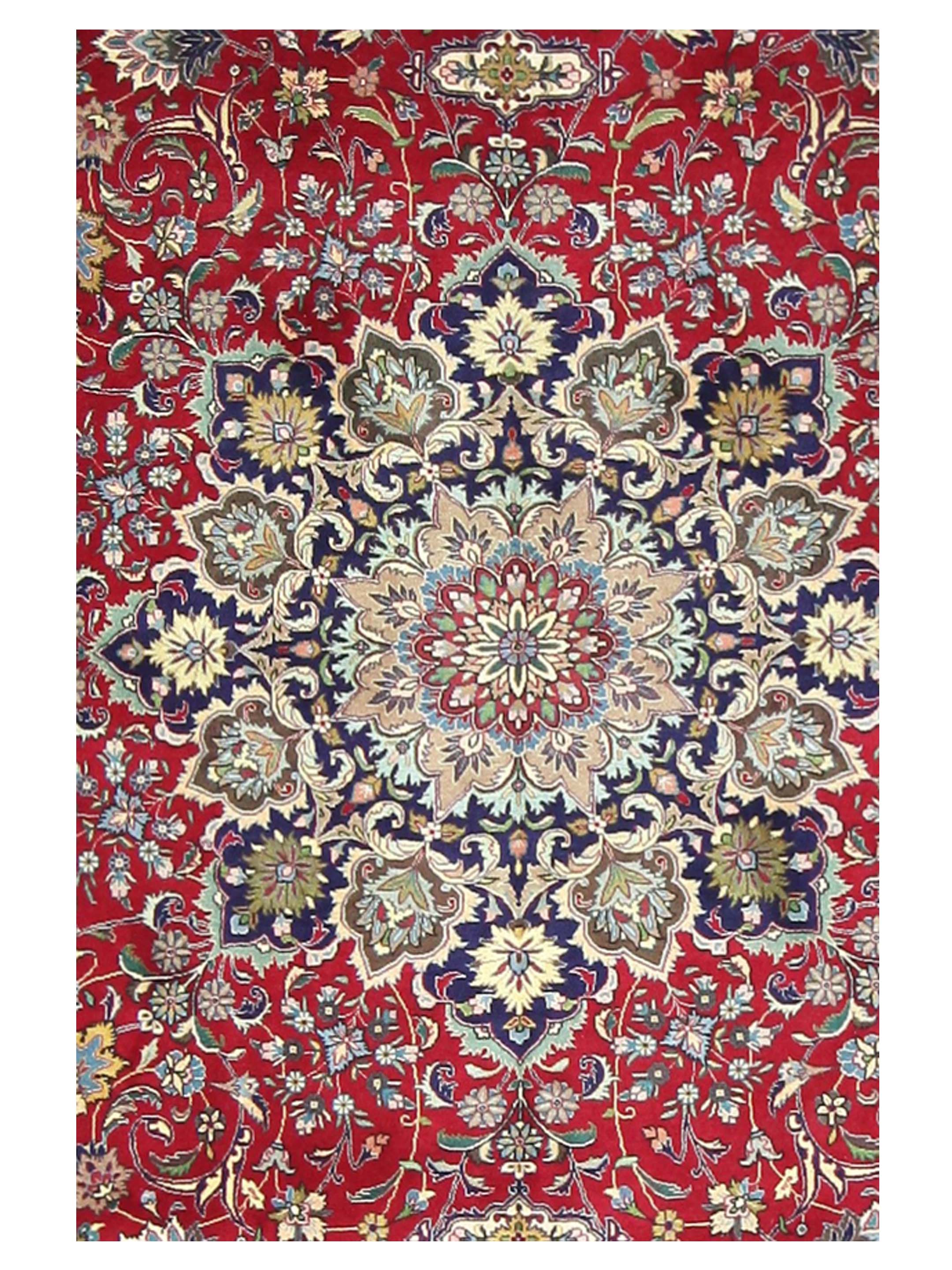 Tabriz Hand Knotted Red 10x13 - Image 4 of 5