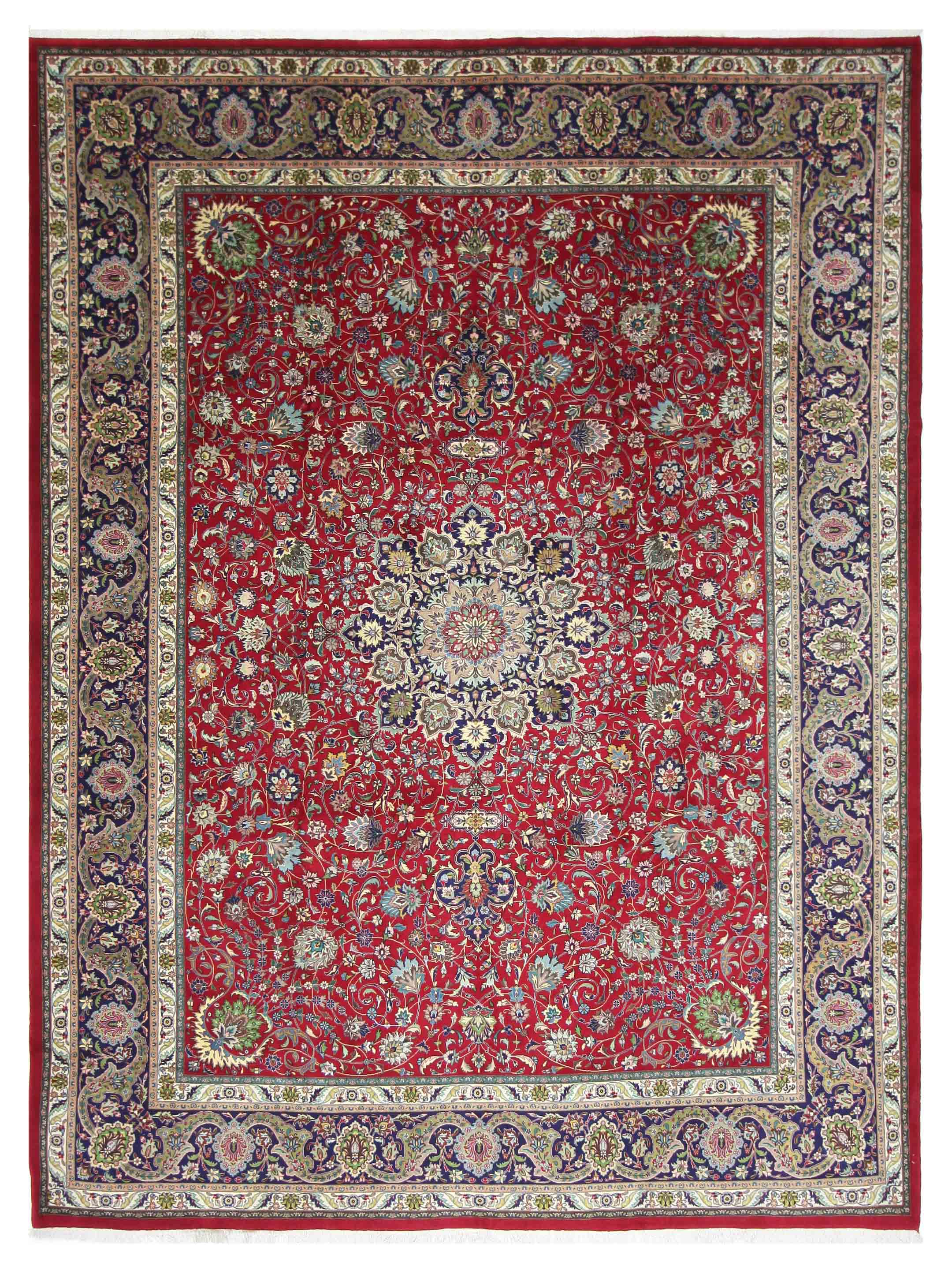 Tabriz Hand Knotted Red 10x13