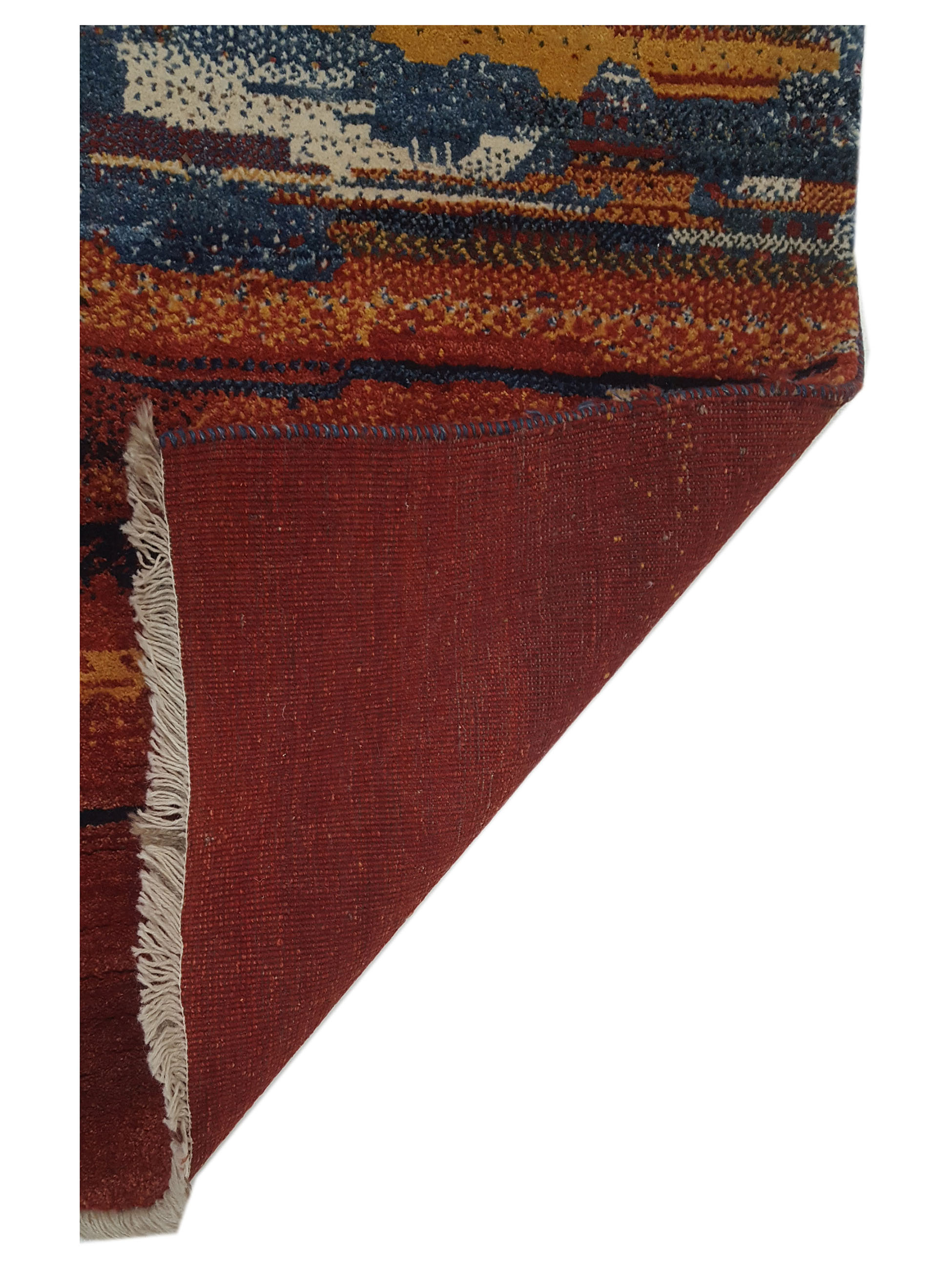 Gabbeh-In Hand Knotted Multi 3x9 - Image 5 of 5