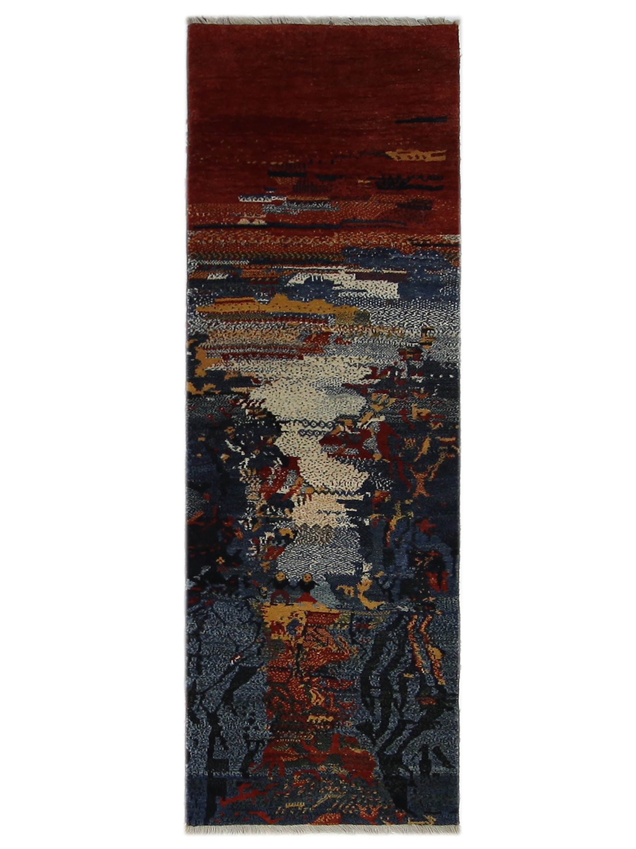 Gabbeh-In Hand Knotted Multi 3x9